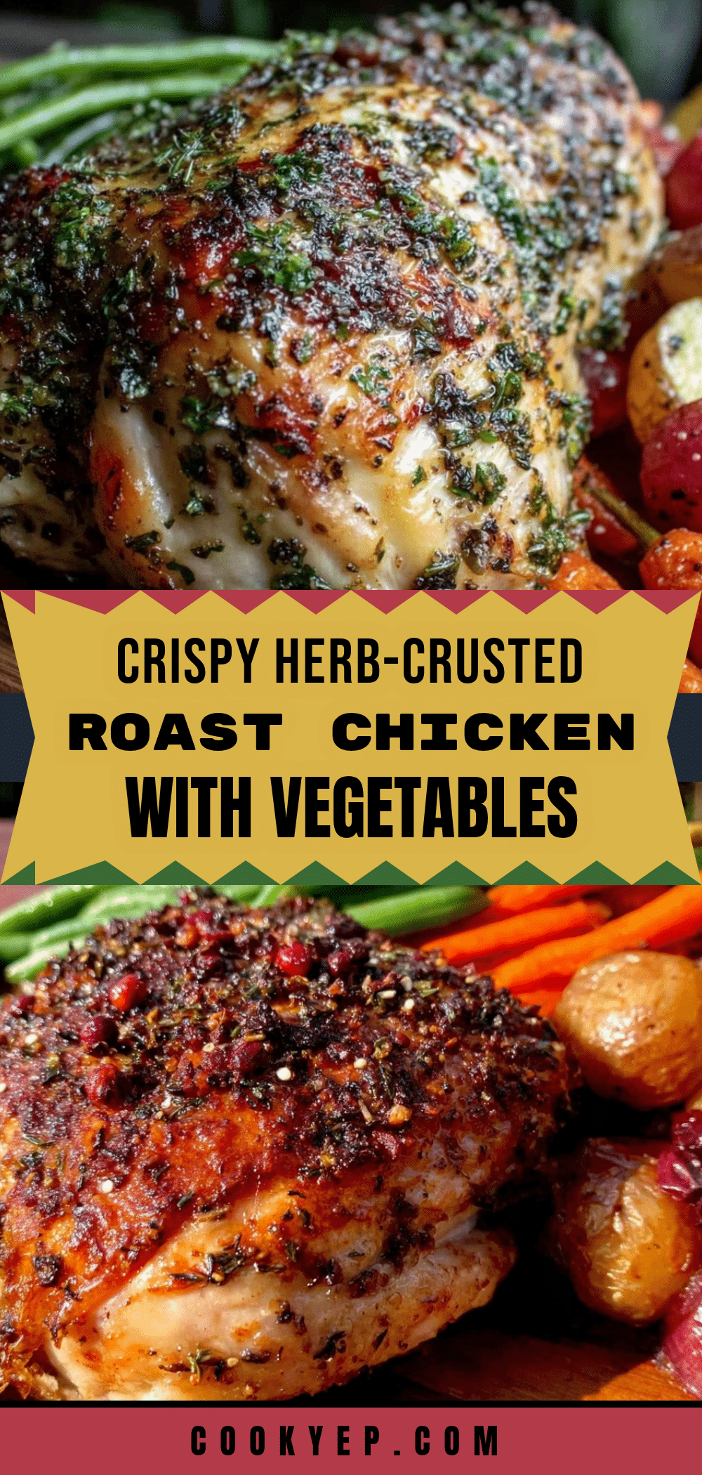 crispy herb-crusted roast chicken recipe