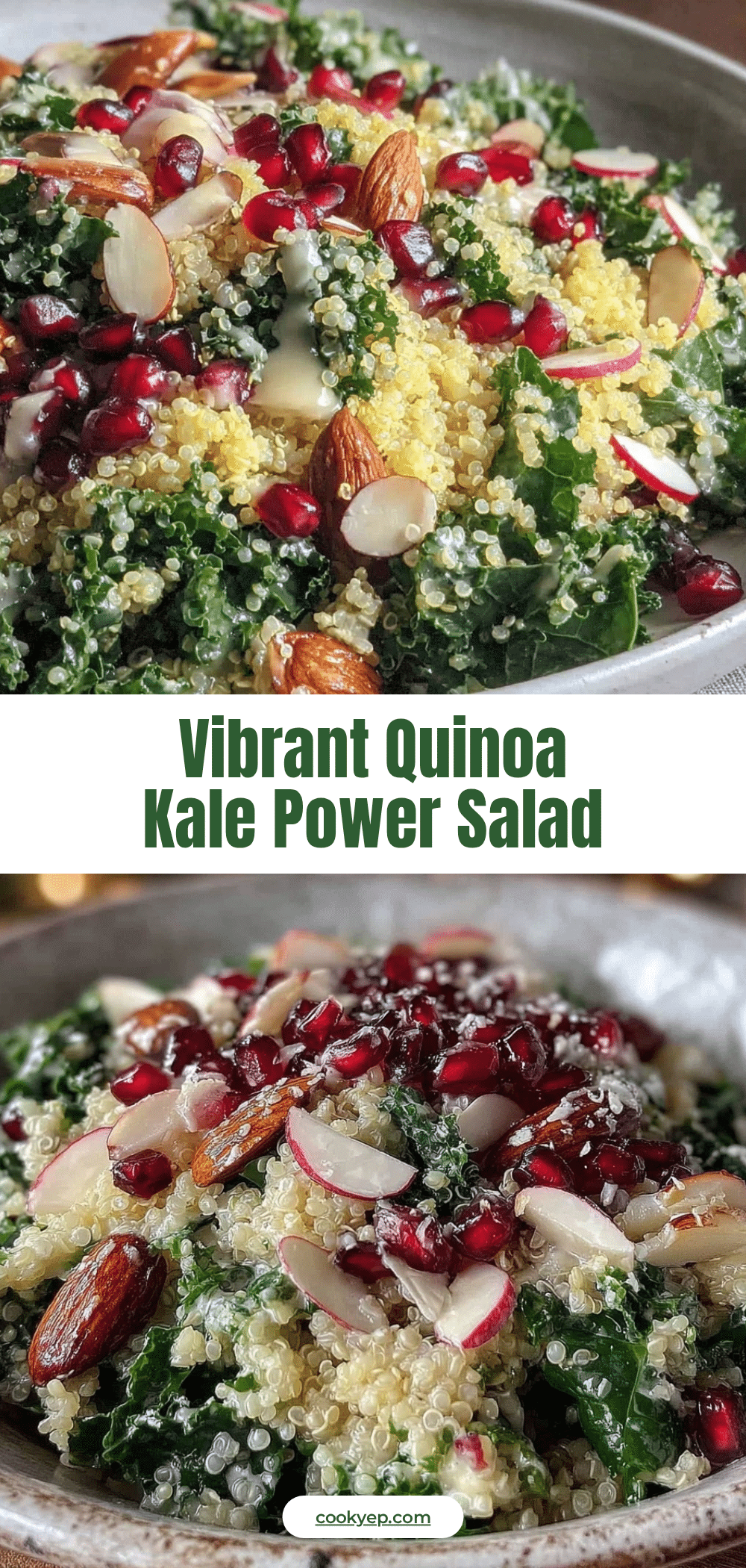 fresh quinoa and kale power salad recipe