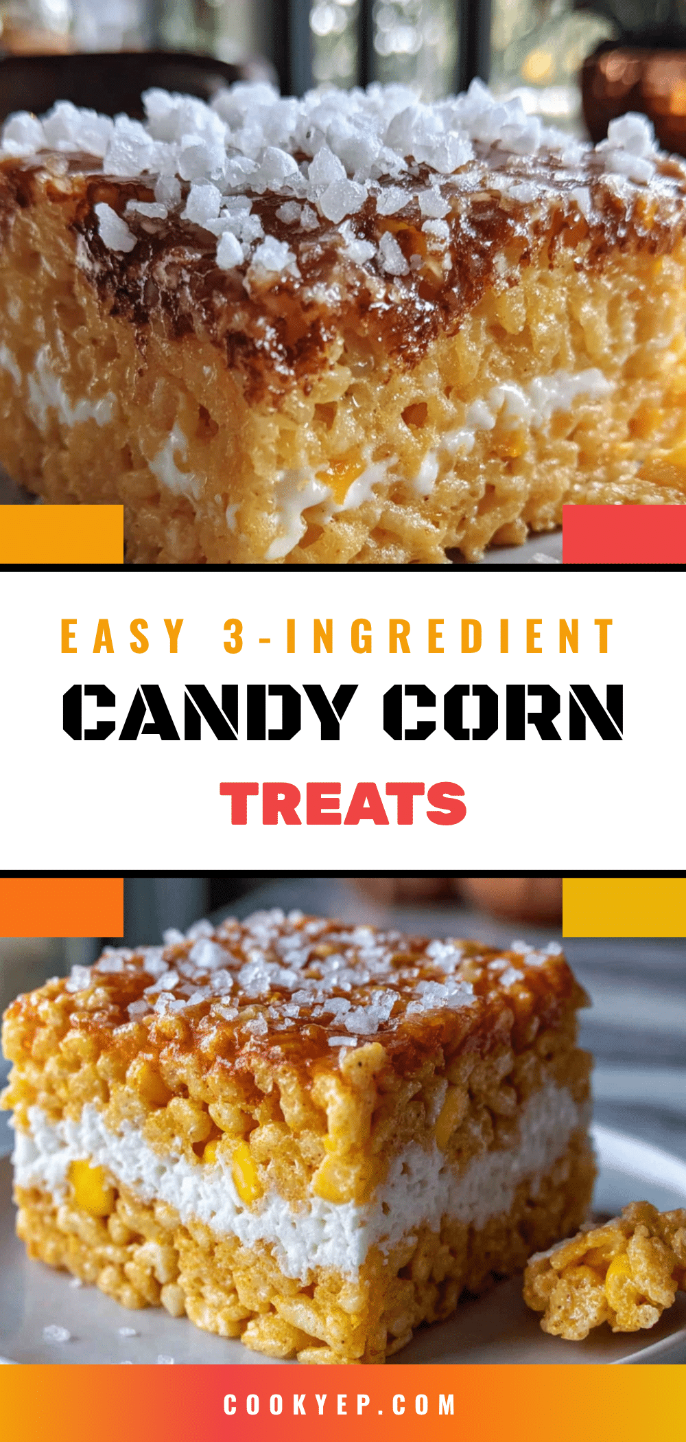 candy corn rice krispie treats recipe