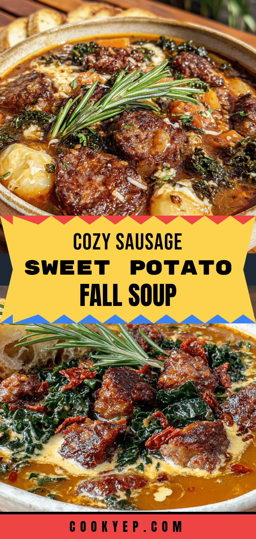 cozy sausage and sweet potato fall soup recipe