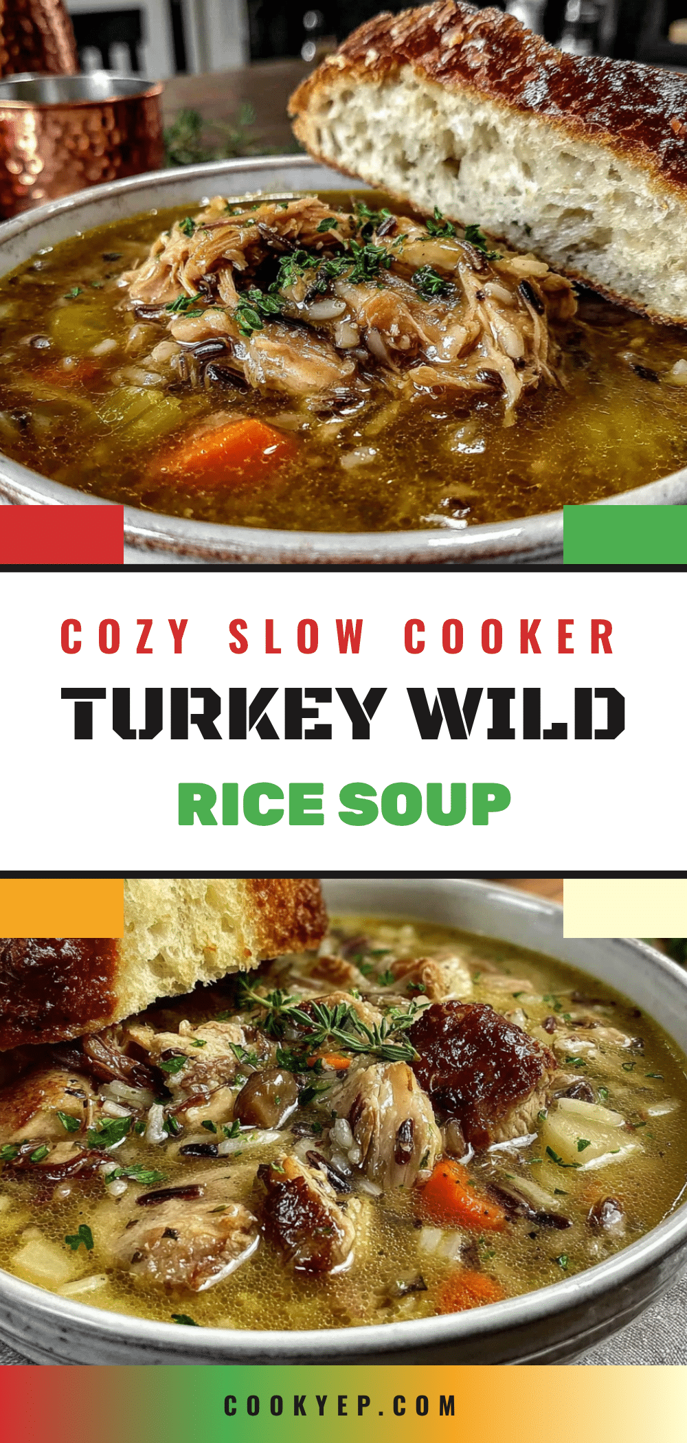 cozy slow cooker turkey and wild rice soup recipe