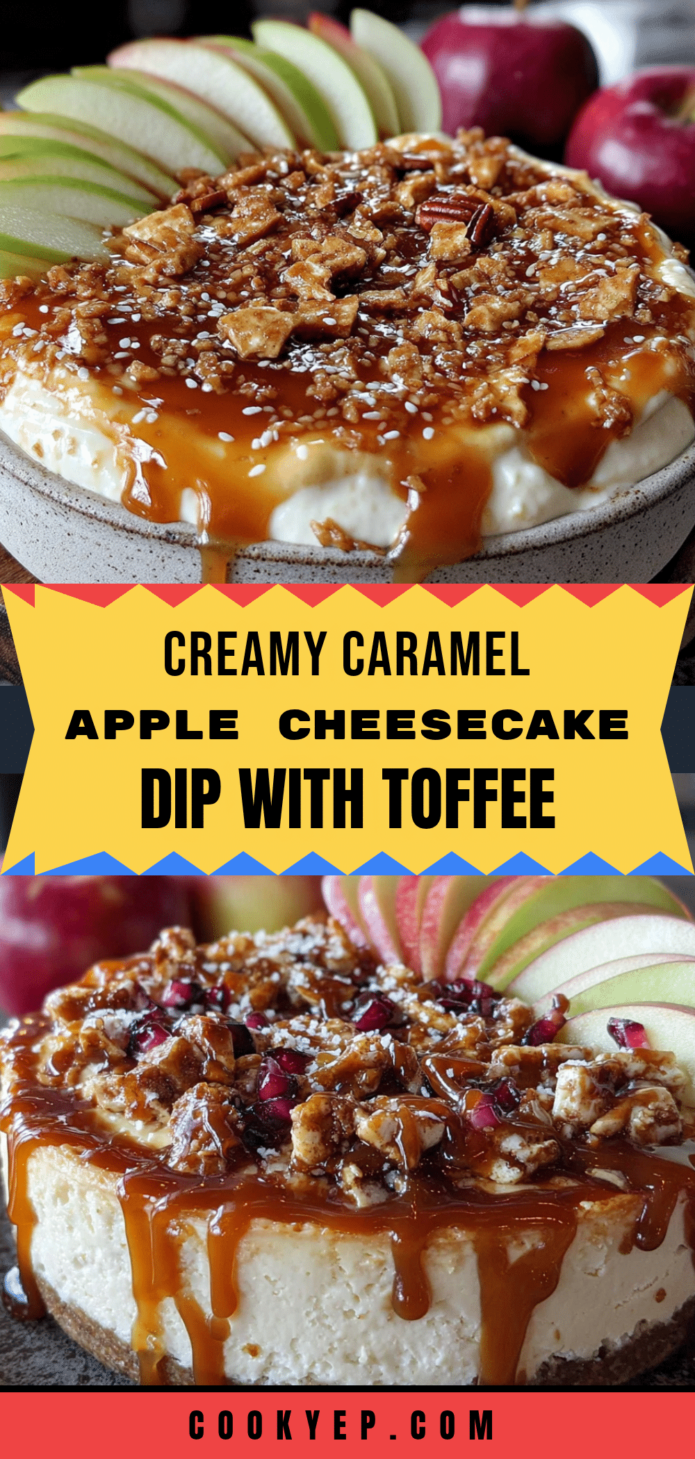 creamy caramel apple cheesecake dip recipe