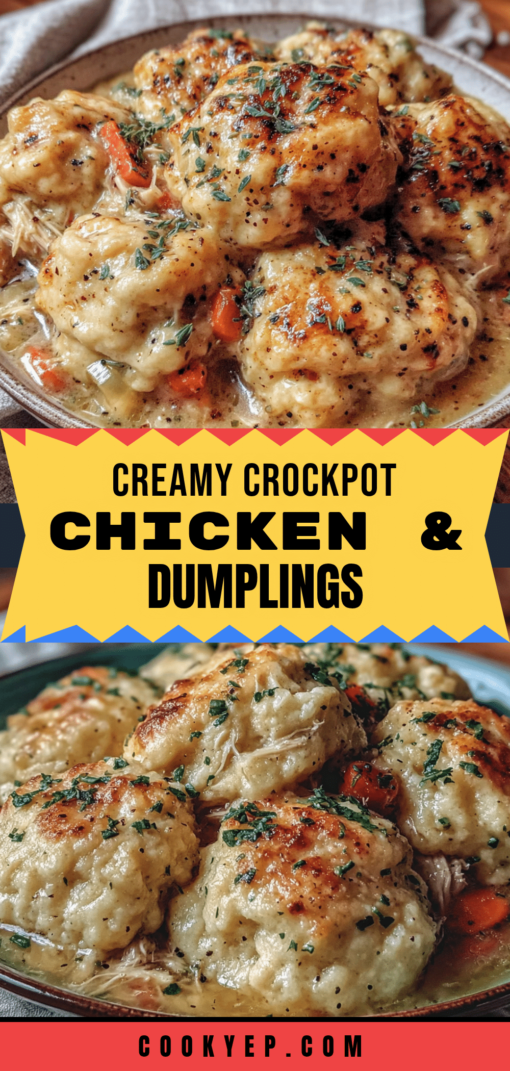 creamy crockpot chicken and dumplings recipe