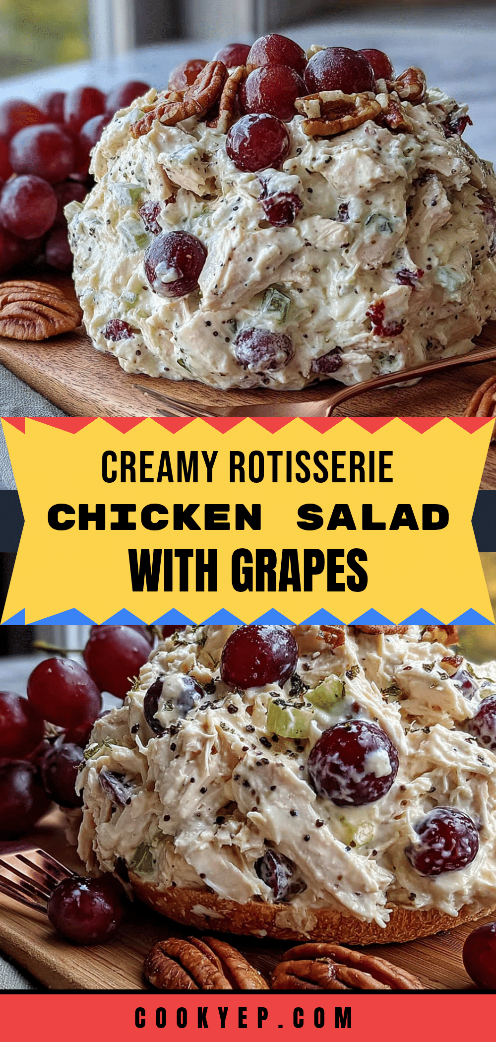 creamy rotisserie chicken salad with grapes recipe