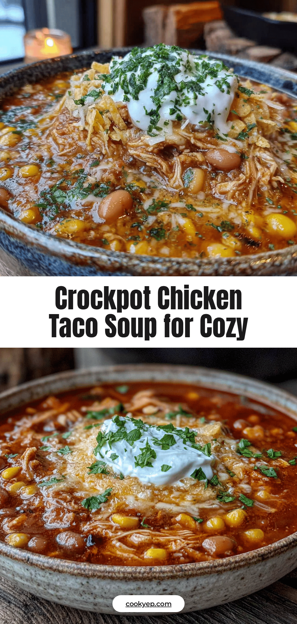 crockpot chicken taco soup recipe