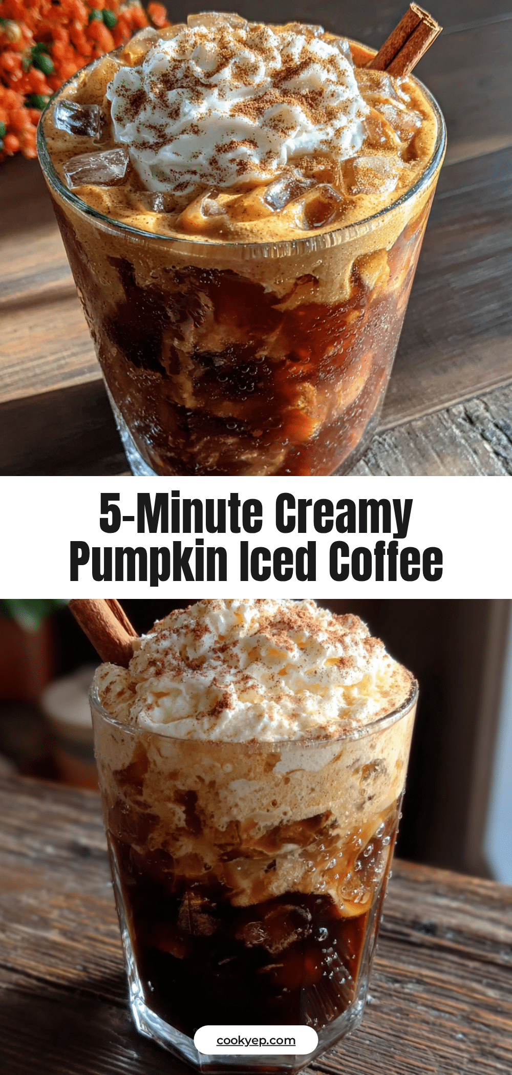 Easy 5-Minute Pumpkin Cold Foam Iced Coffee recipe