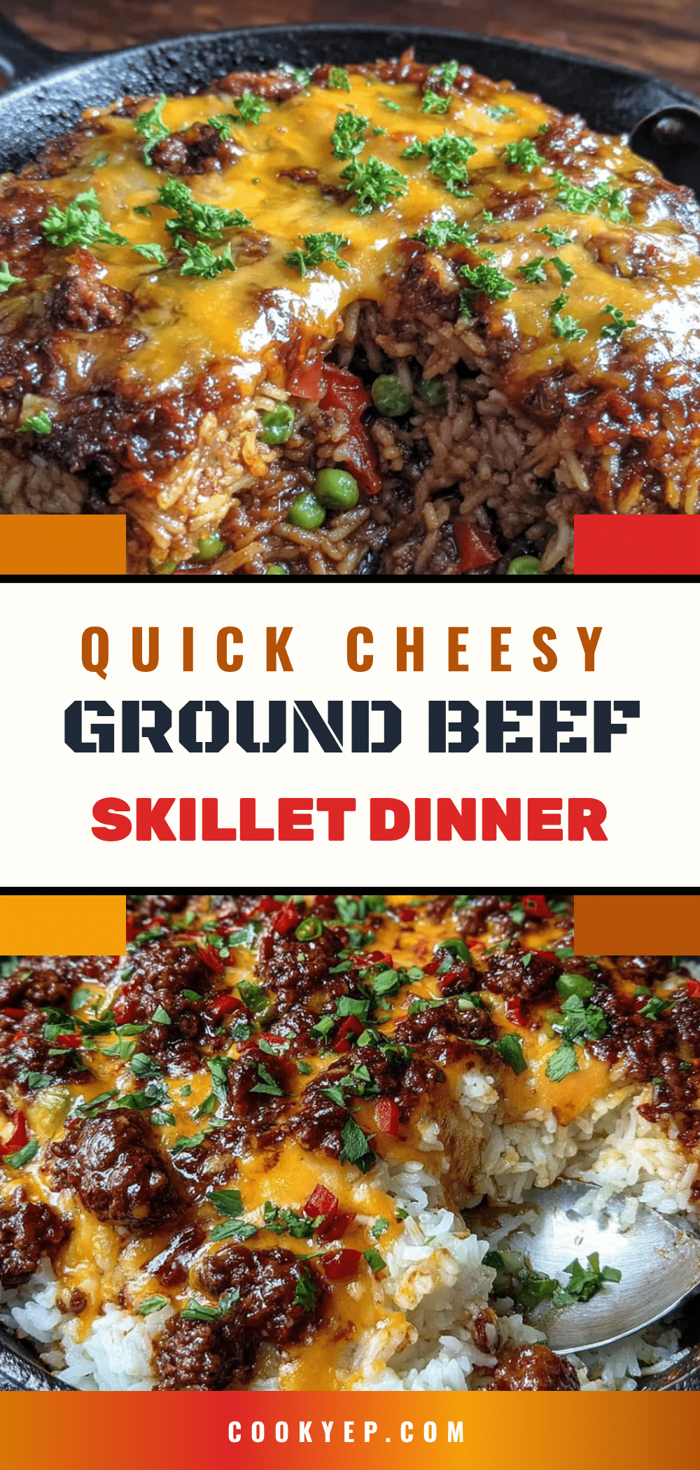 easy cheesy ground beef and rice skillet recipe
