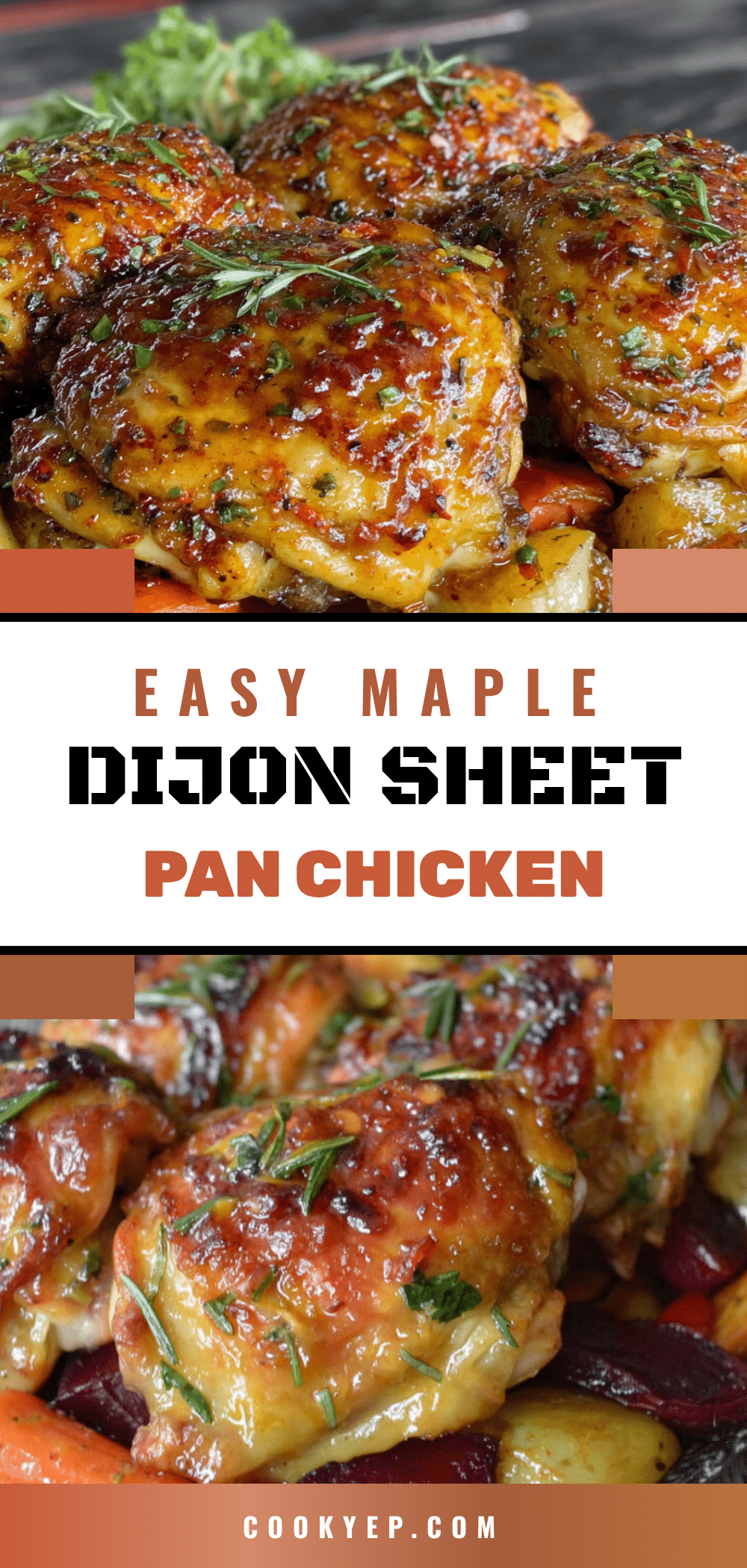 easy maple dijon sheet pan chicken thighs recipe