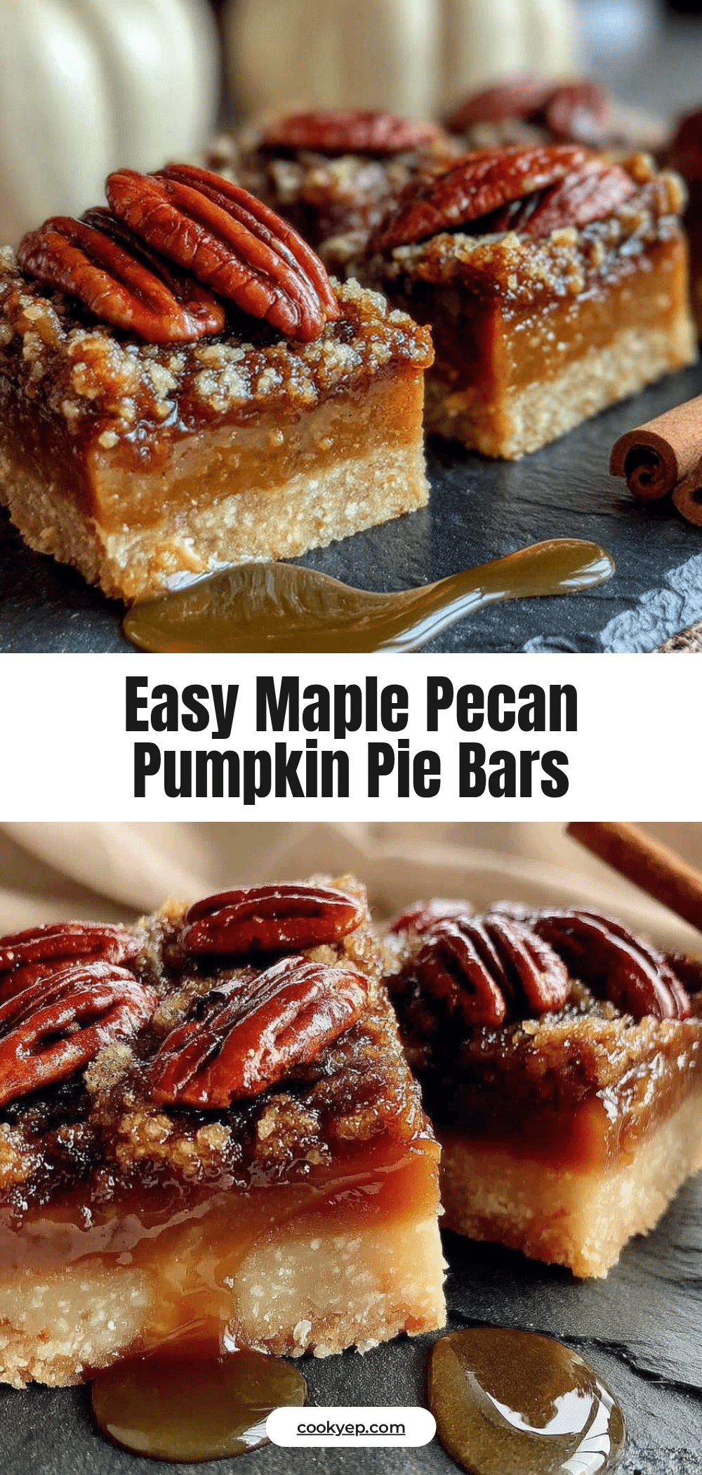 Easy Maple Pecan Pumpkin Pie Bars recipe
