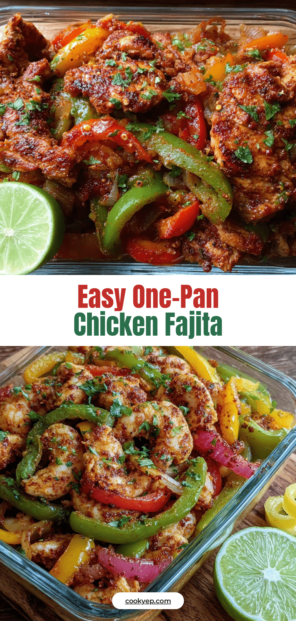easy one-pan chicken fajita meal prep recipe