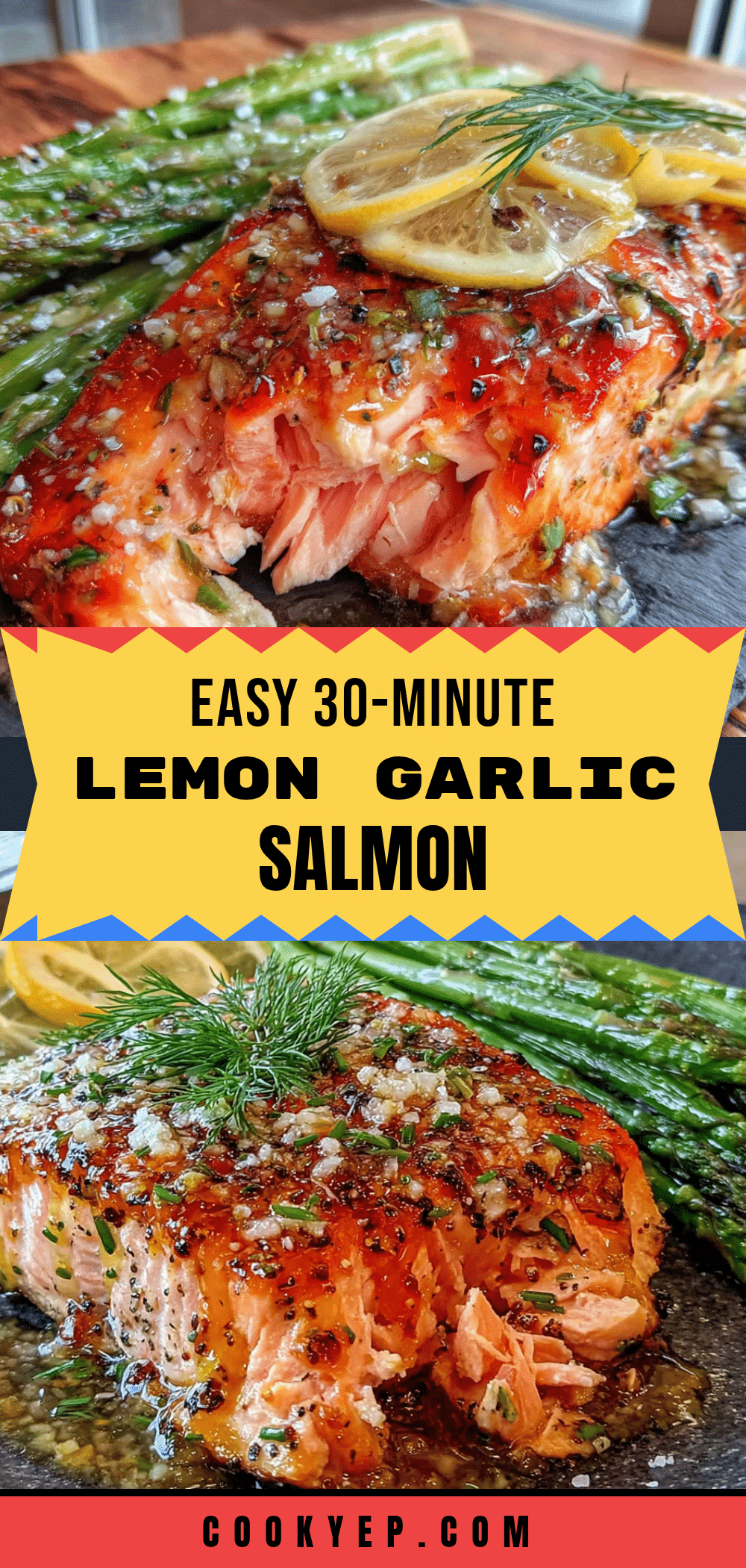 Easy One-Pan Lemon Garlic Salmon with Asparagus recipe