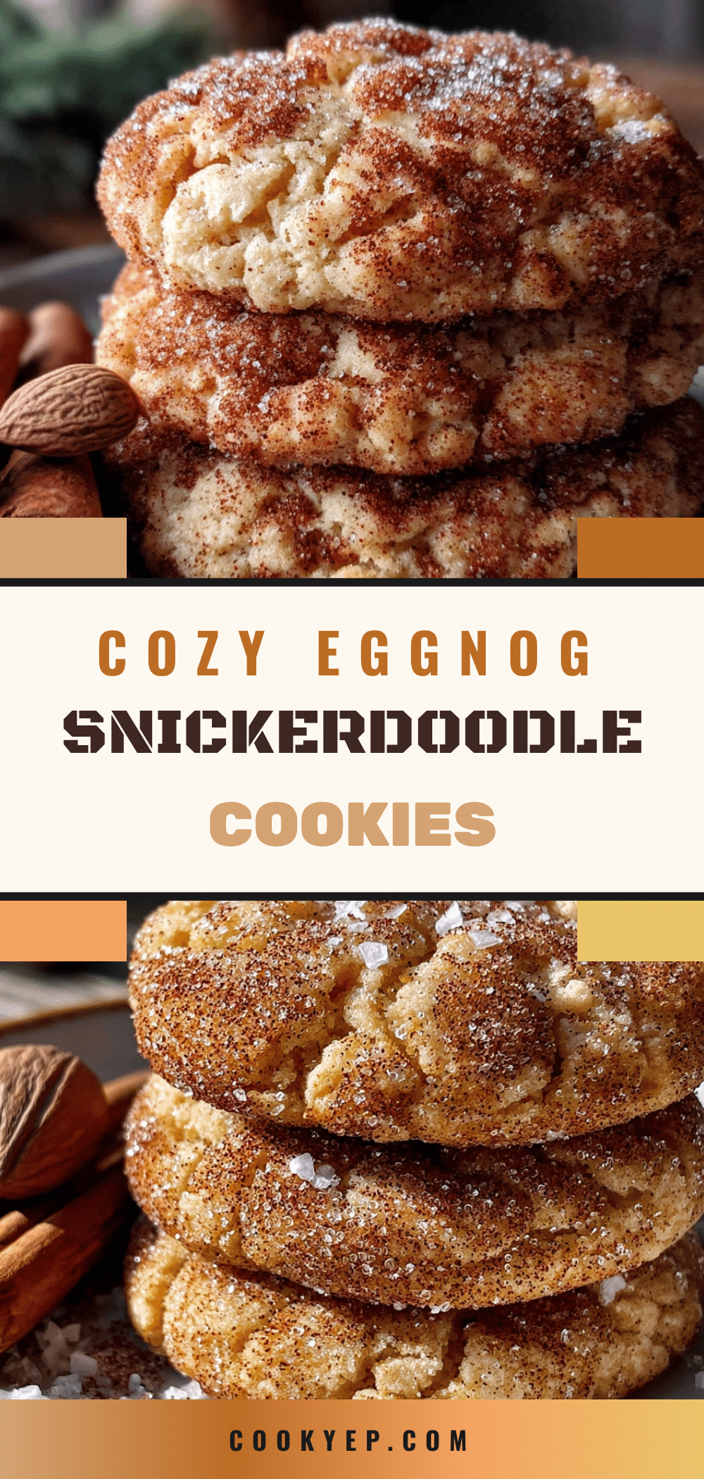 eggnog snickerdoodle cookies recipe