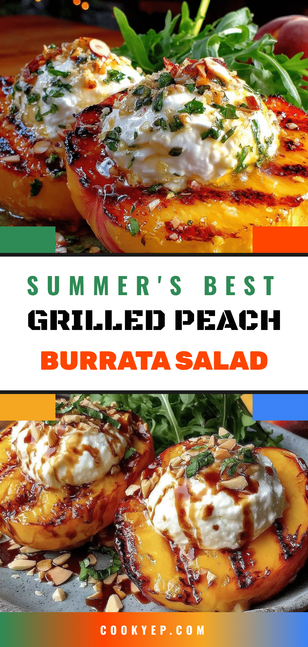 grilled peach burrata salad recipe