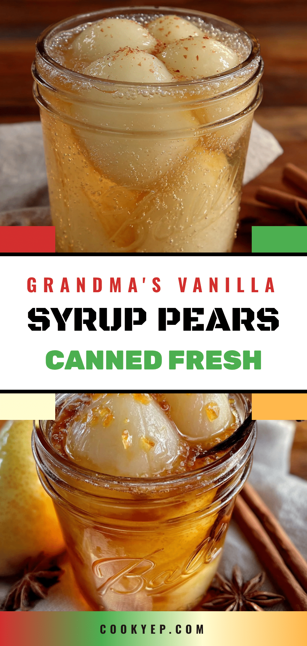 homemade canned pears in vanilla syrup recipe