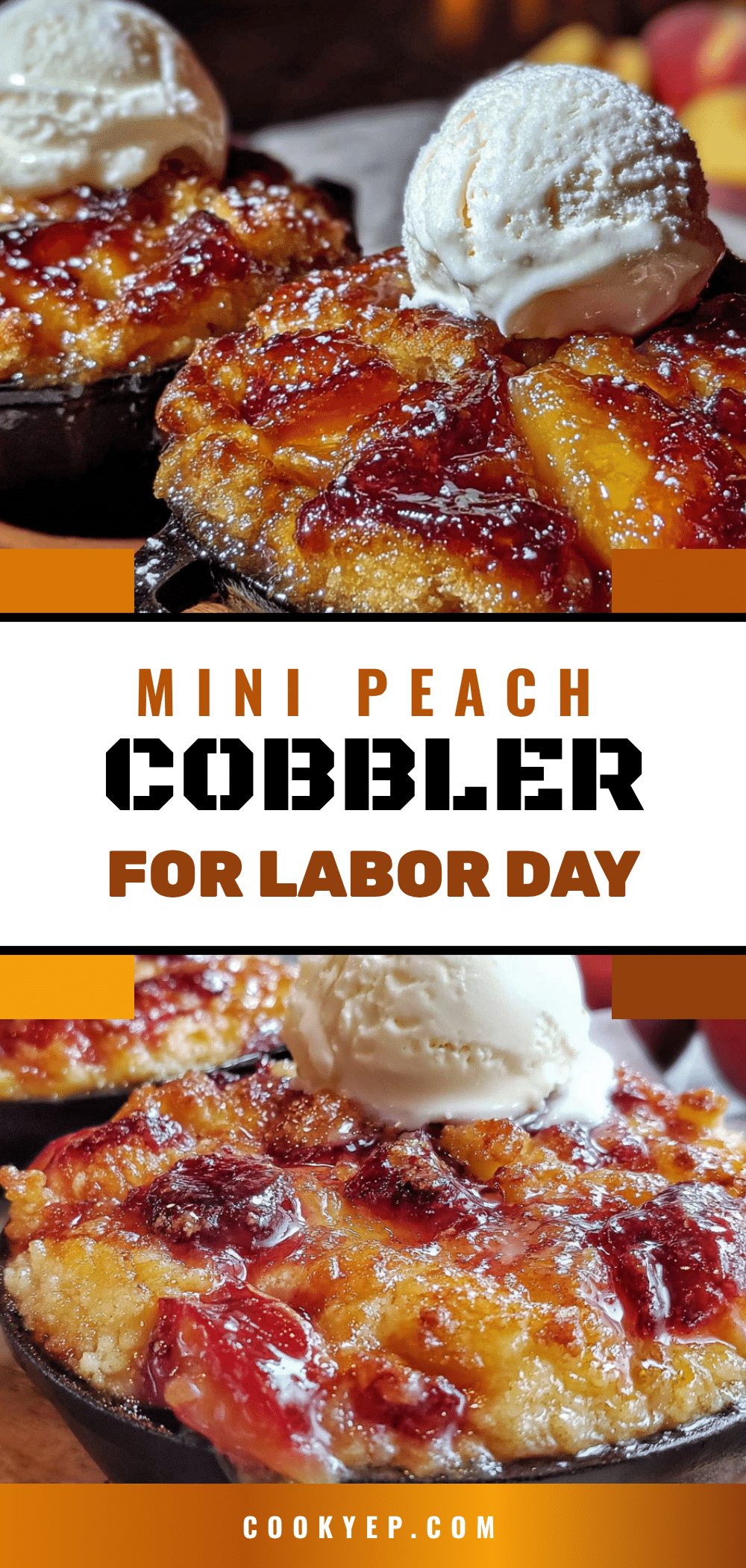 mini peach cobbler skillets recipe