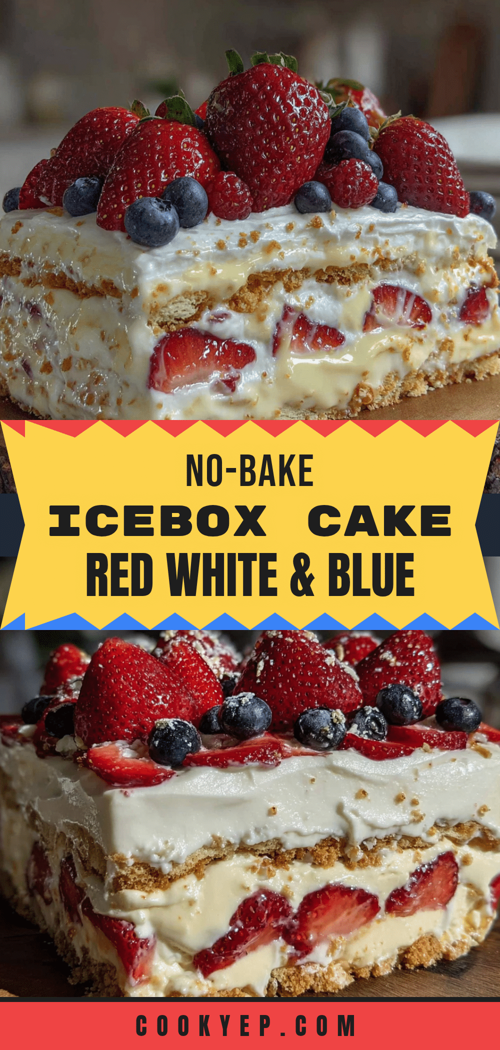 no-bake strawberry icebox cake recipe