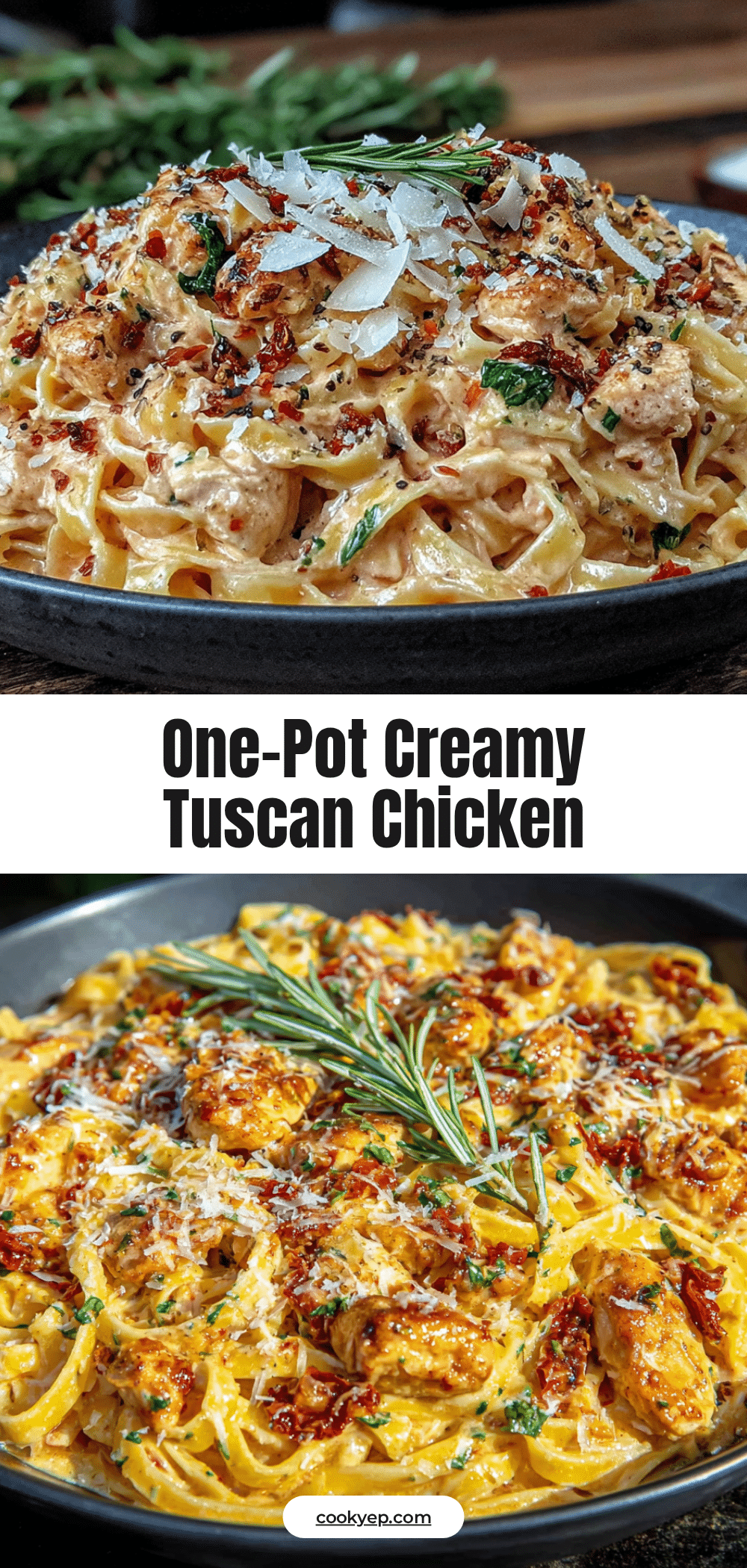 one pot creamy tuscan chicken pasta recipe