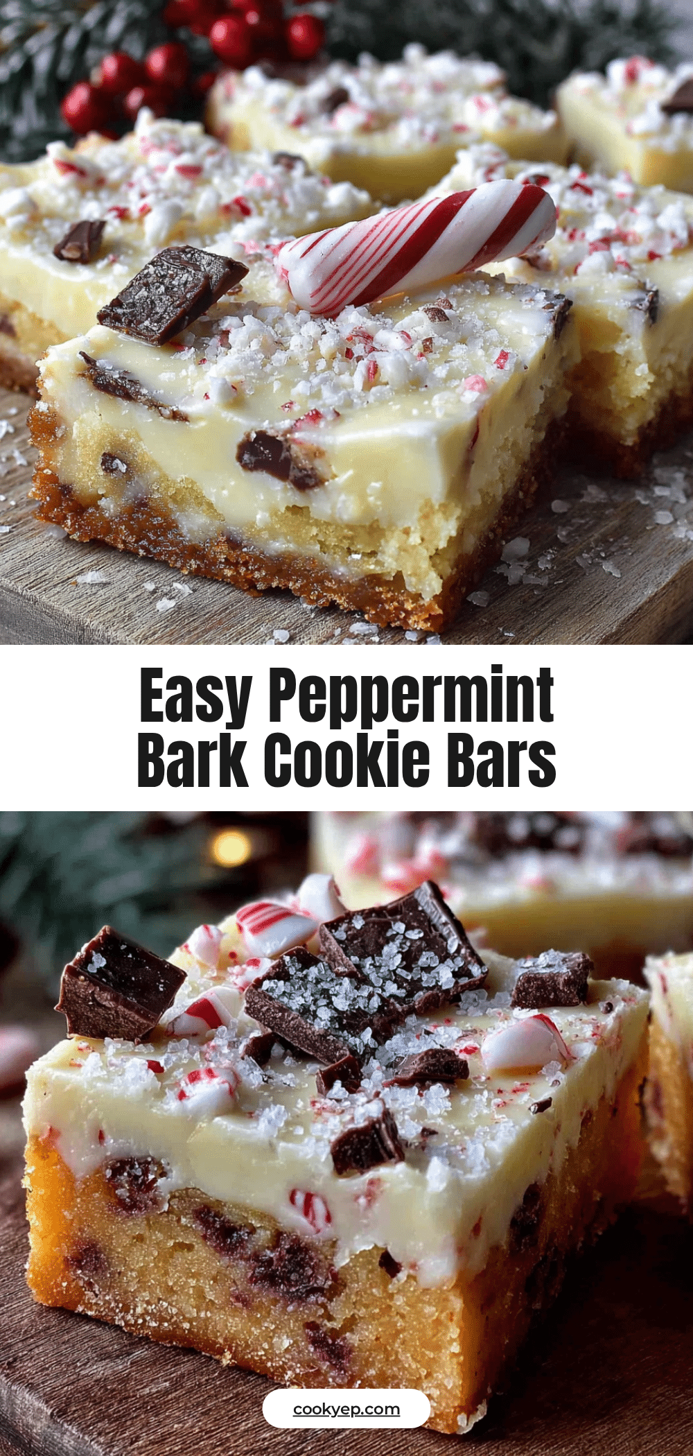 peppermint bark sugar cookie bars recipe