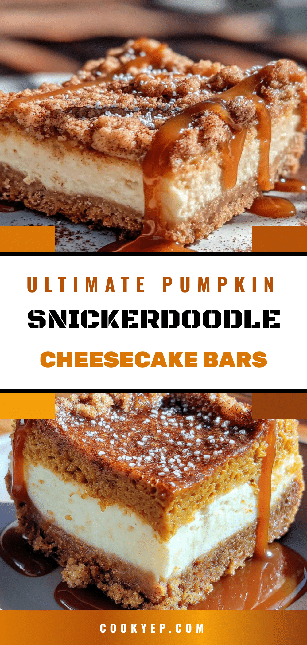 pumpkin snickerdoodle cheesecake bars recipe