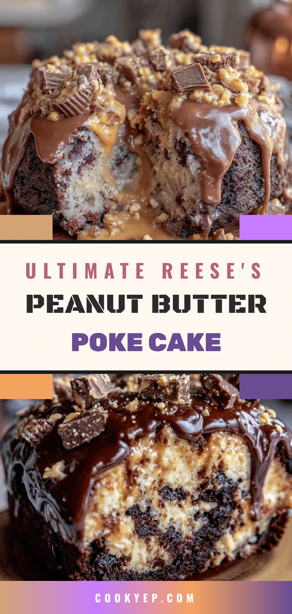 reeses peanut butter poke cake recipe