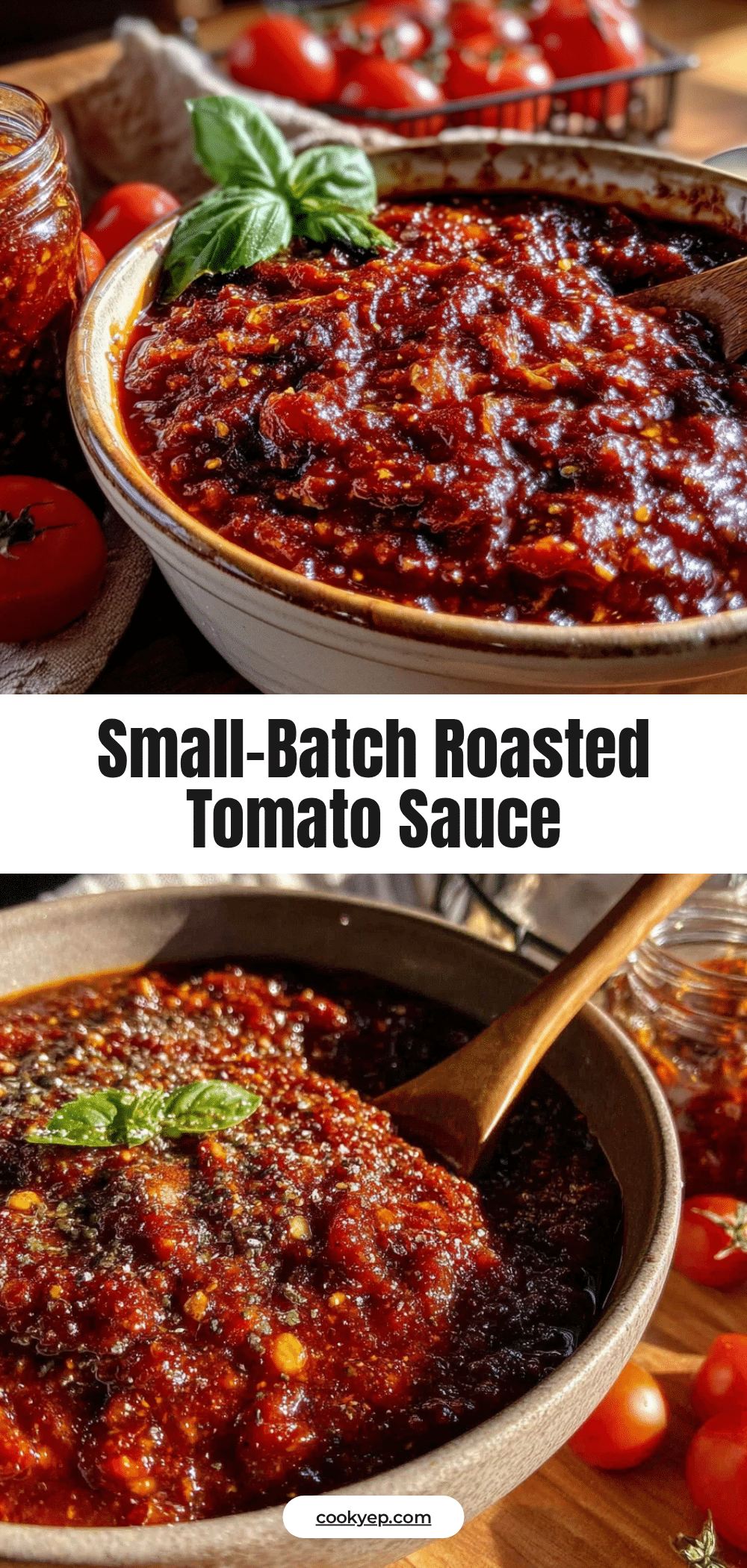 small-batch homemade roasted tomato sauce recipe