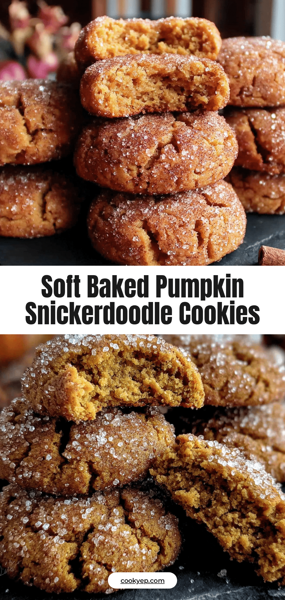 soft baked pumpkin snickerdoodle cookies recipe