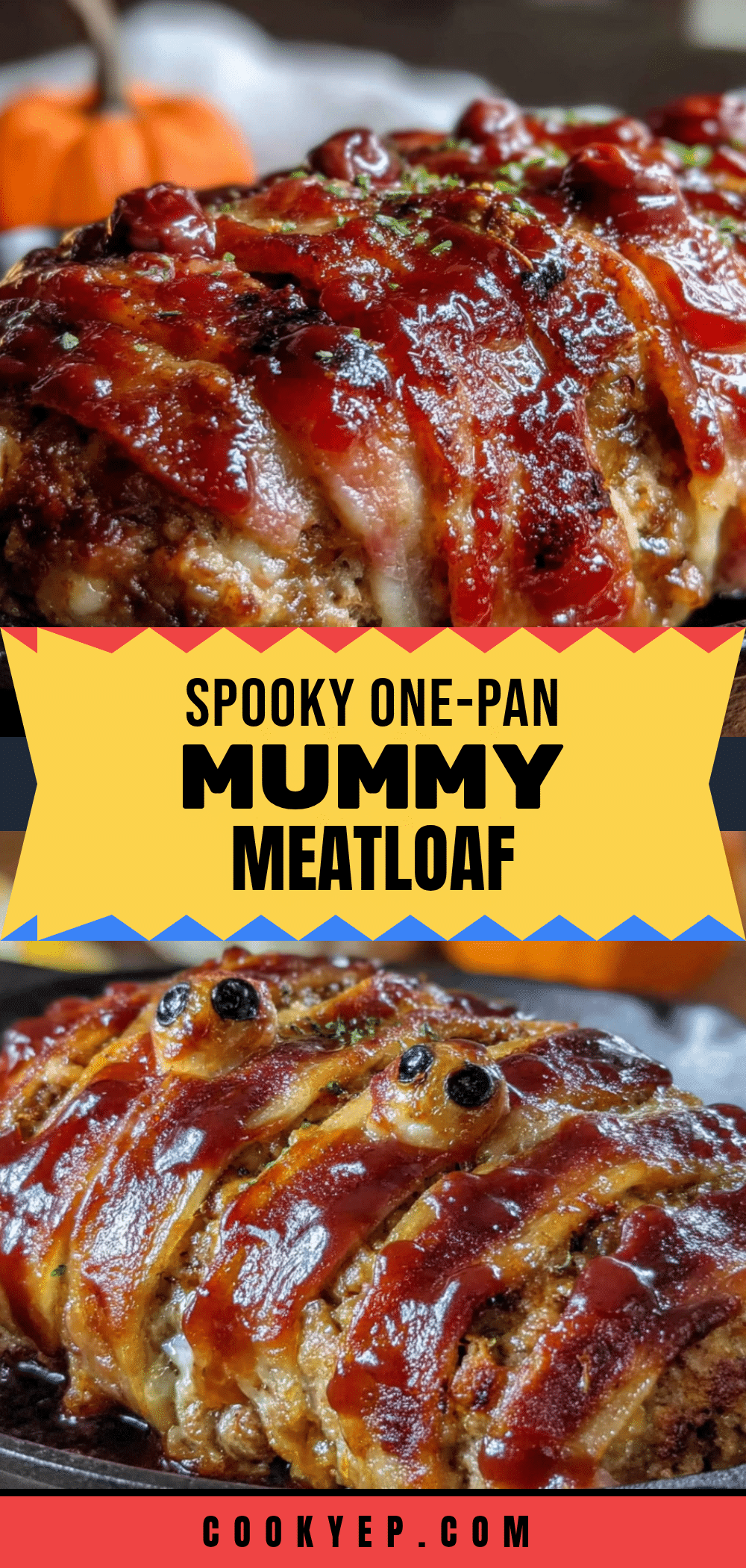 Spooky Mummy Meatloaf recipe