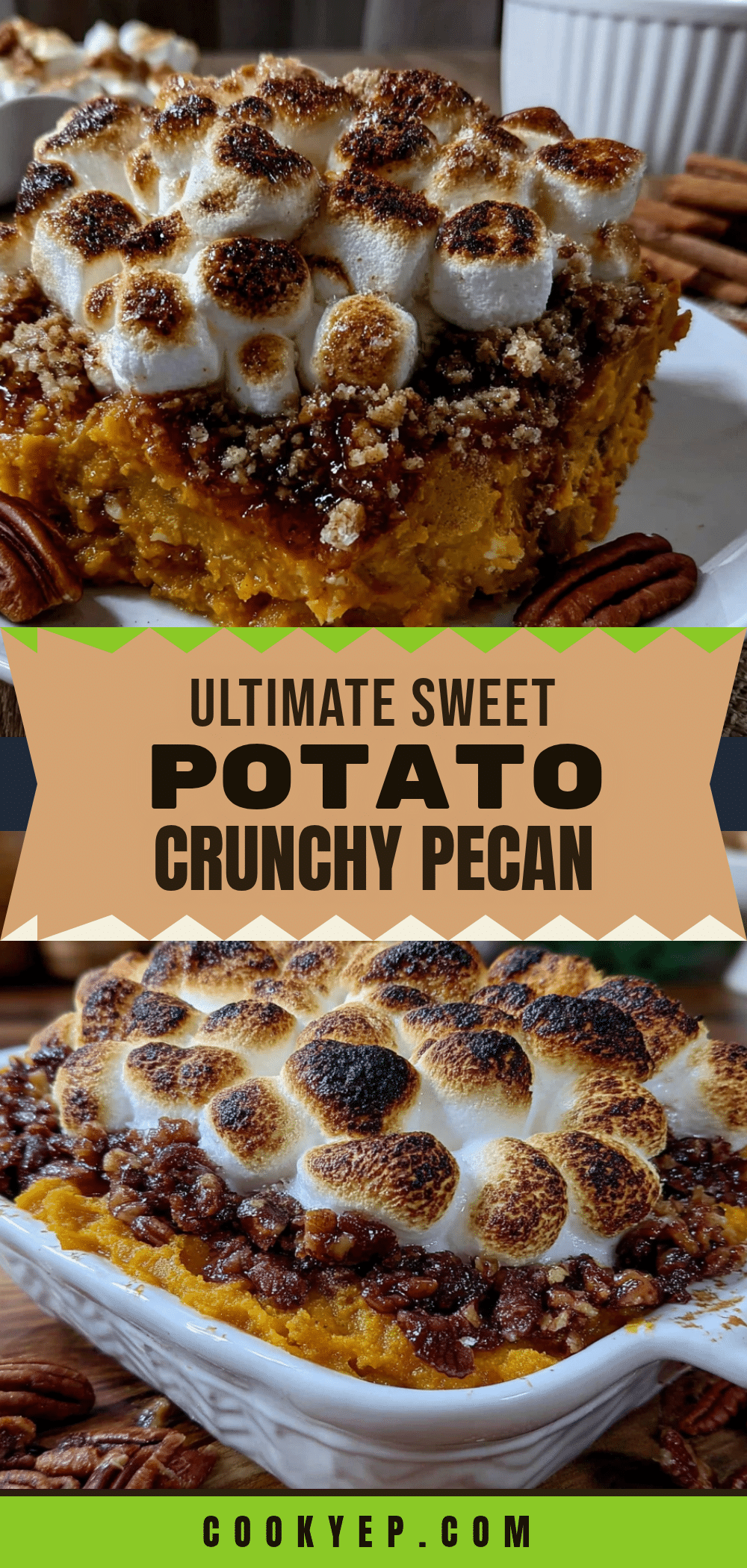 sweet potato casserole with marshmallow pecan crumble recipe