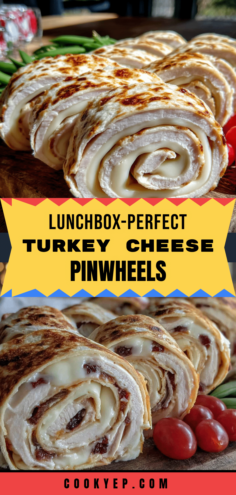 turkey and cheese pinwheel wraps recipe