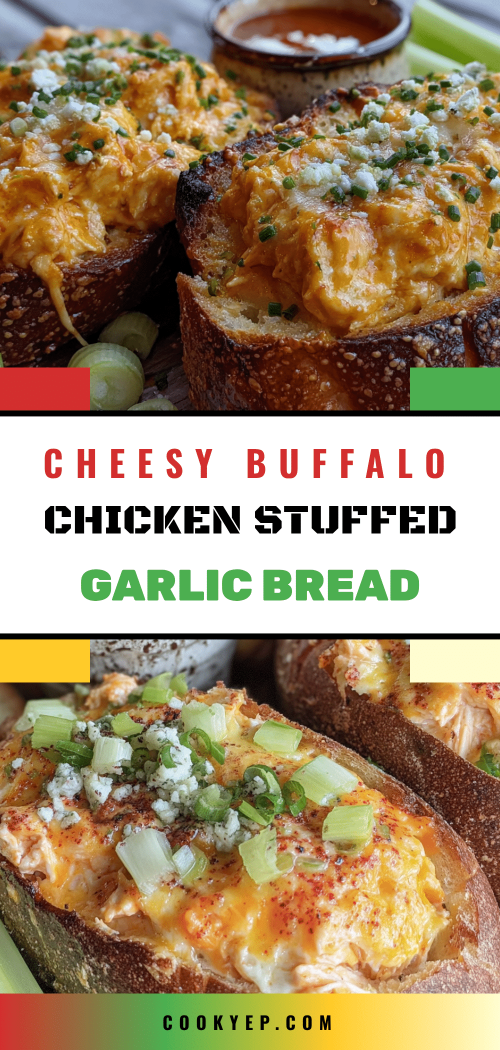 buffalo chicken dip stuffed garlic bread boats recipe