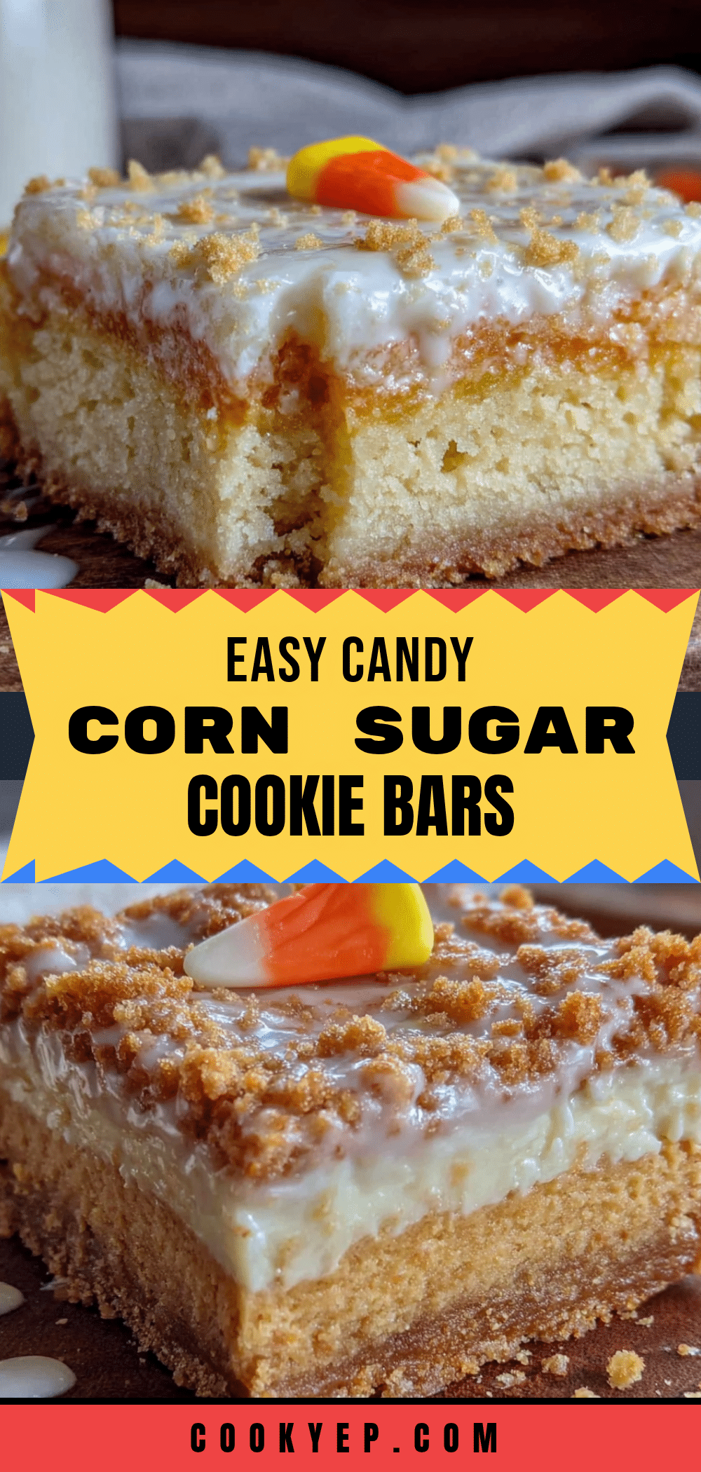 candy corn sugar cookie bars recipe