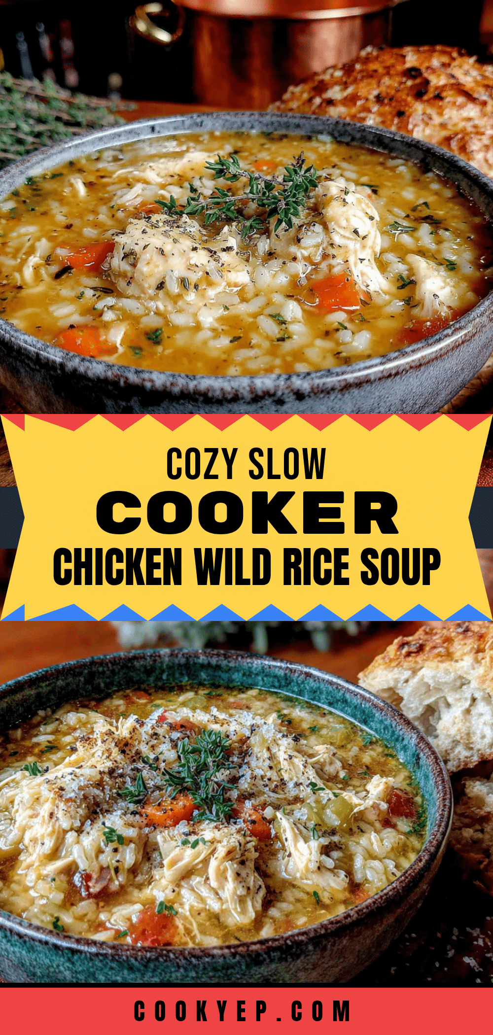 cozy slow cooker chicken and wild rice fall soup recipe