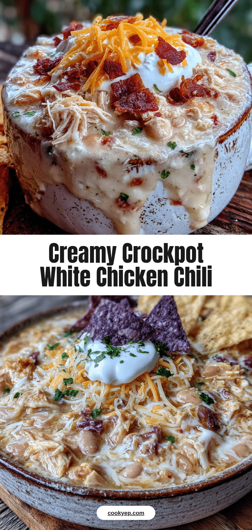 creamy crockpot white chicken chili recipe
