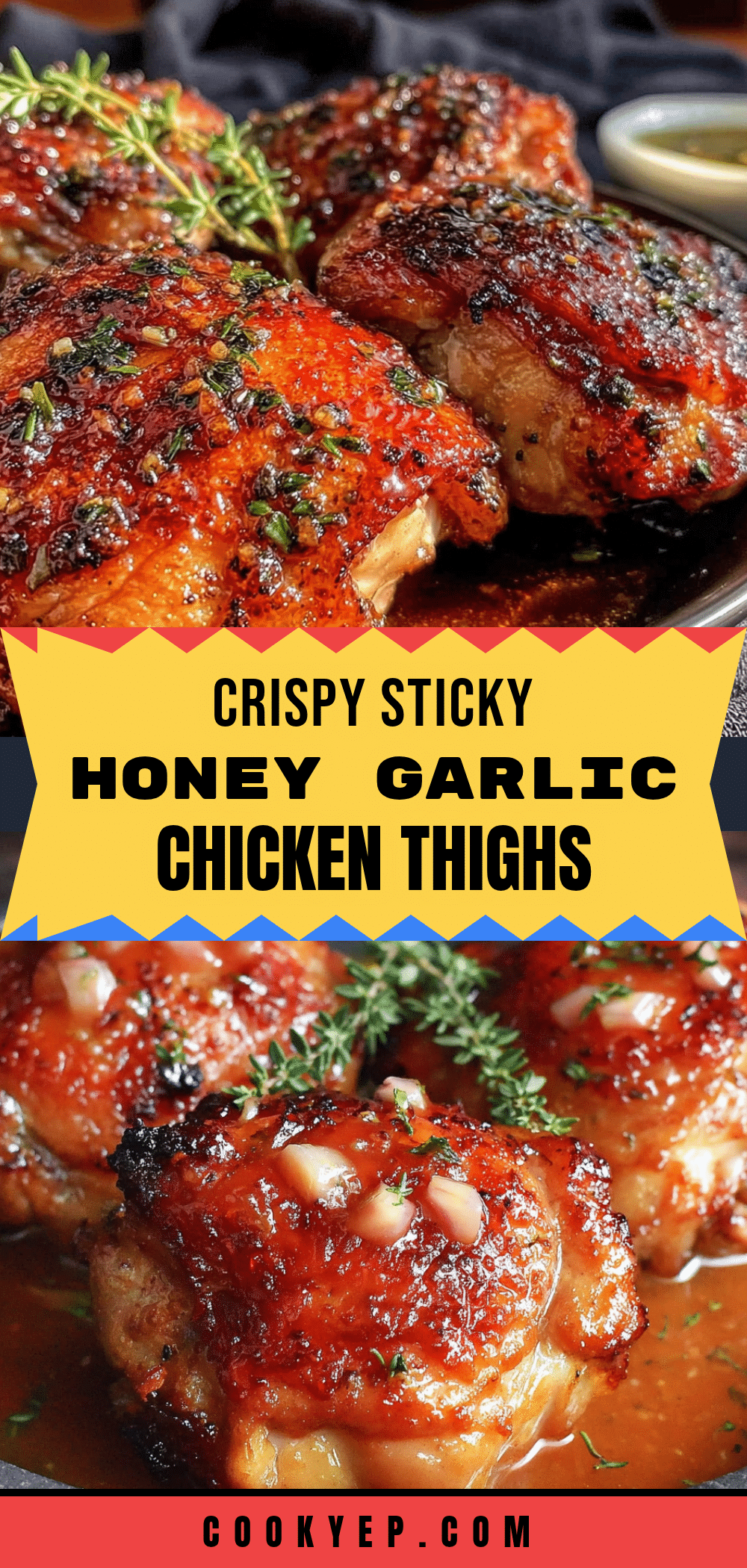 crispy honey garlic baked chicken thighs recipe