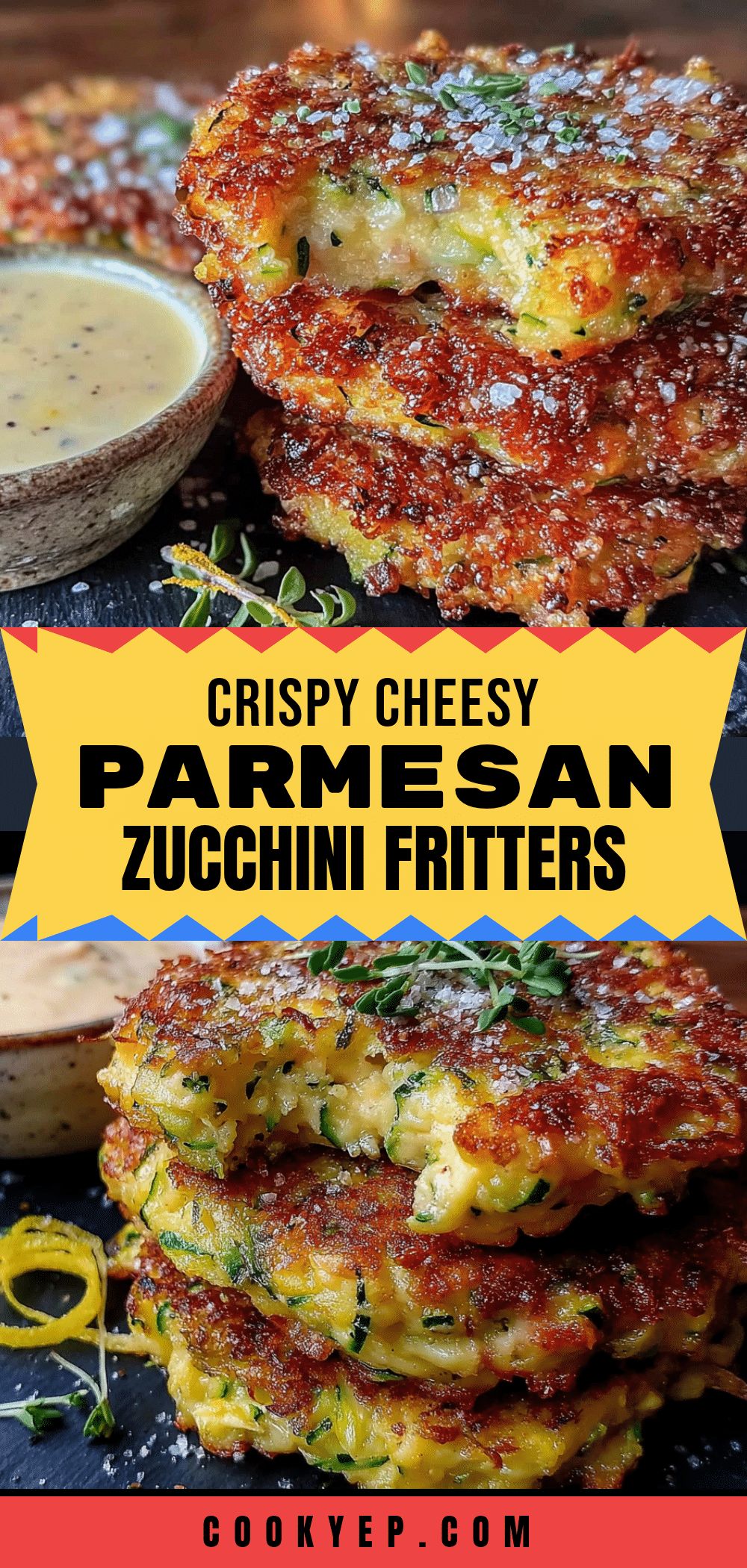 crispy parmesan zucchini fritters recipe