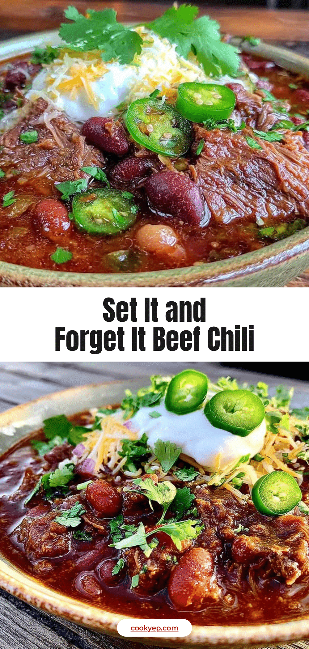 crockpot beef and bean chili recipe