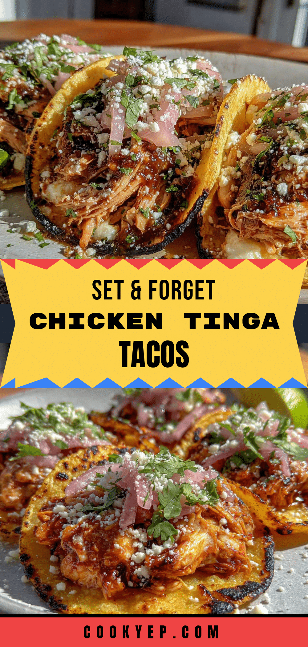 crockpot chicken tinga tacos recipe