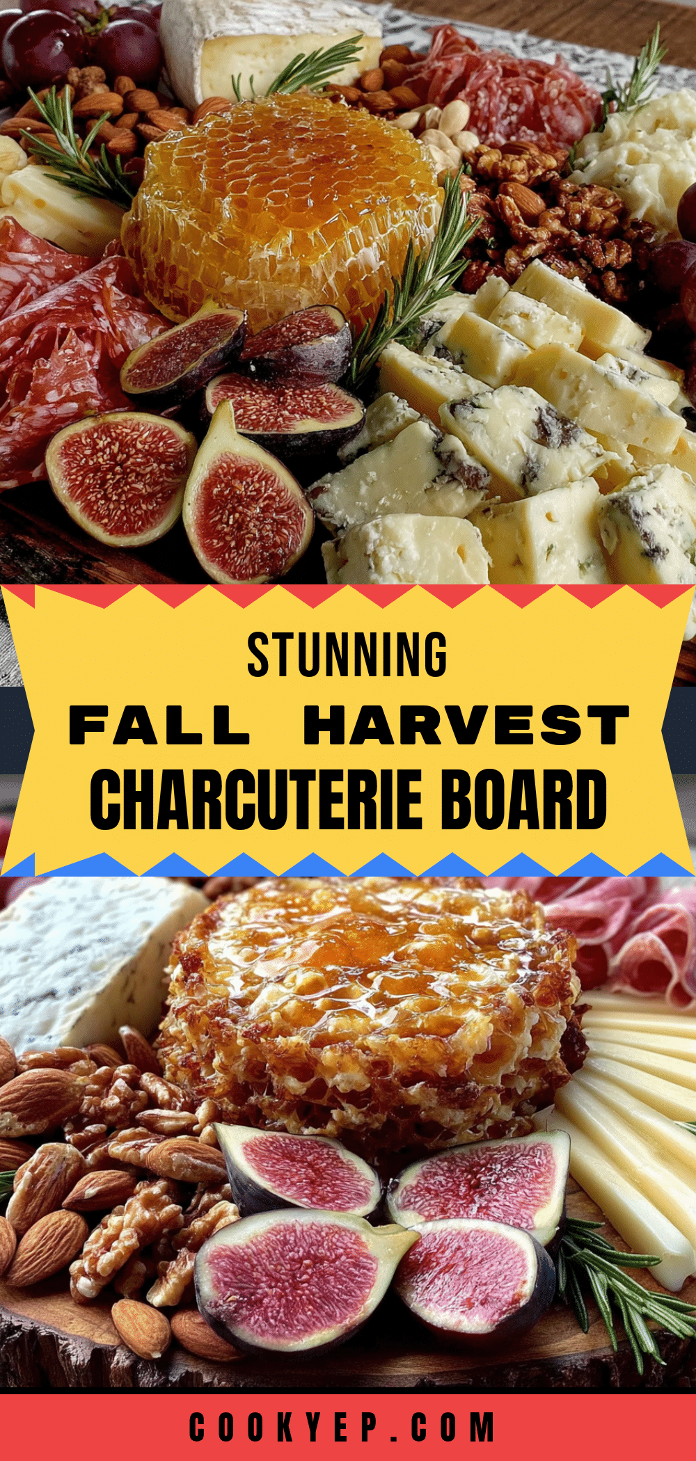 fall harvest charcuterie board with honeycomb and figs recipe