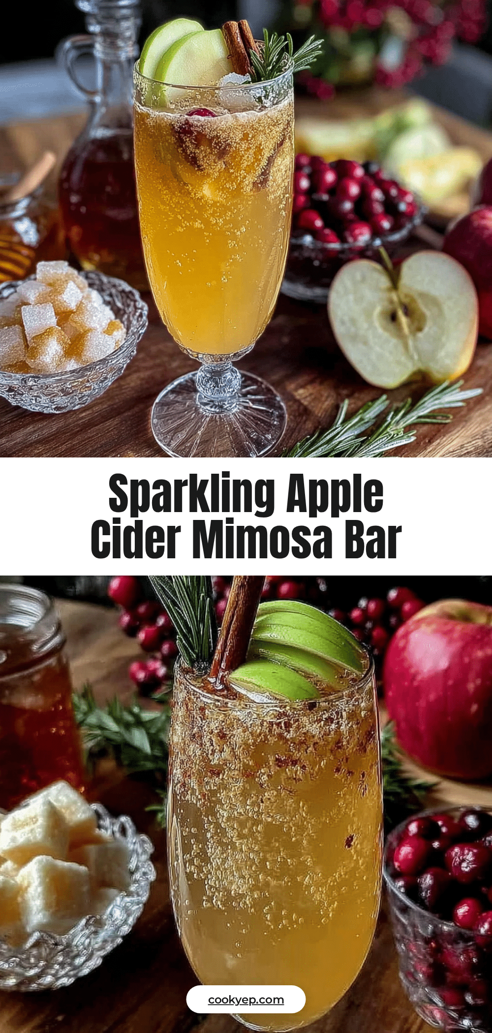festive sparkling apple cider mimosa bar recipe