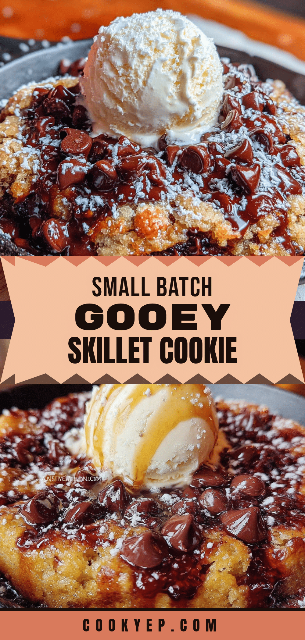 gooey small-batch skillet cookie recipe