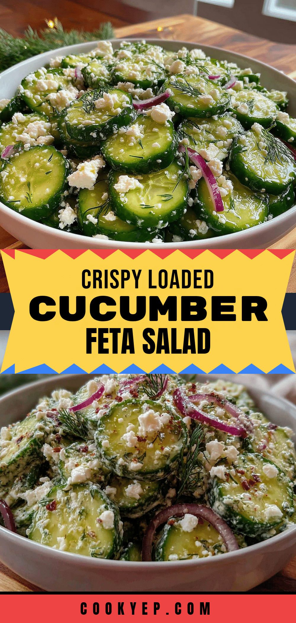 loaded cucumber salad with dill and feta recipe