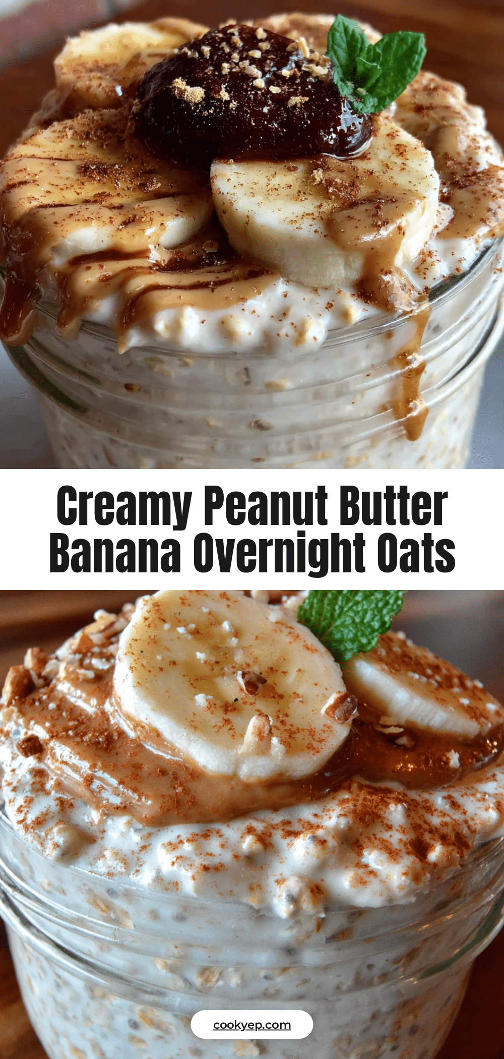 peanut butter banana overnight oats recipe