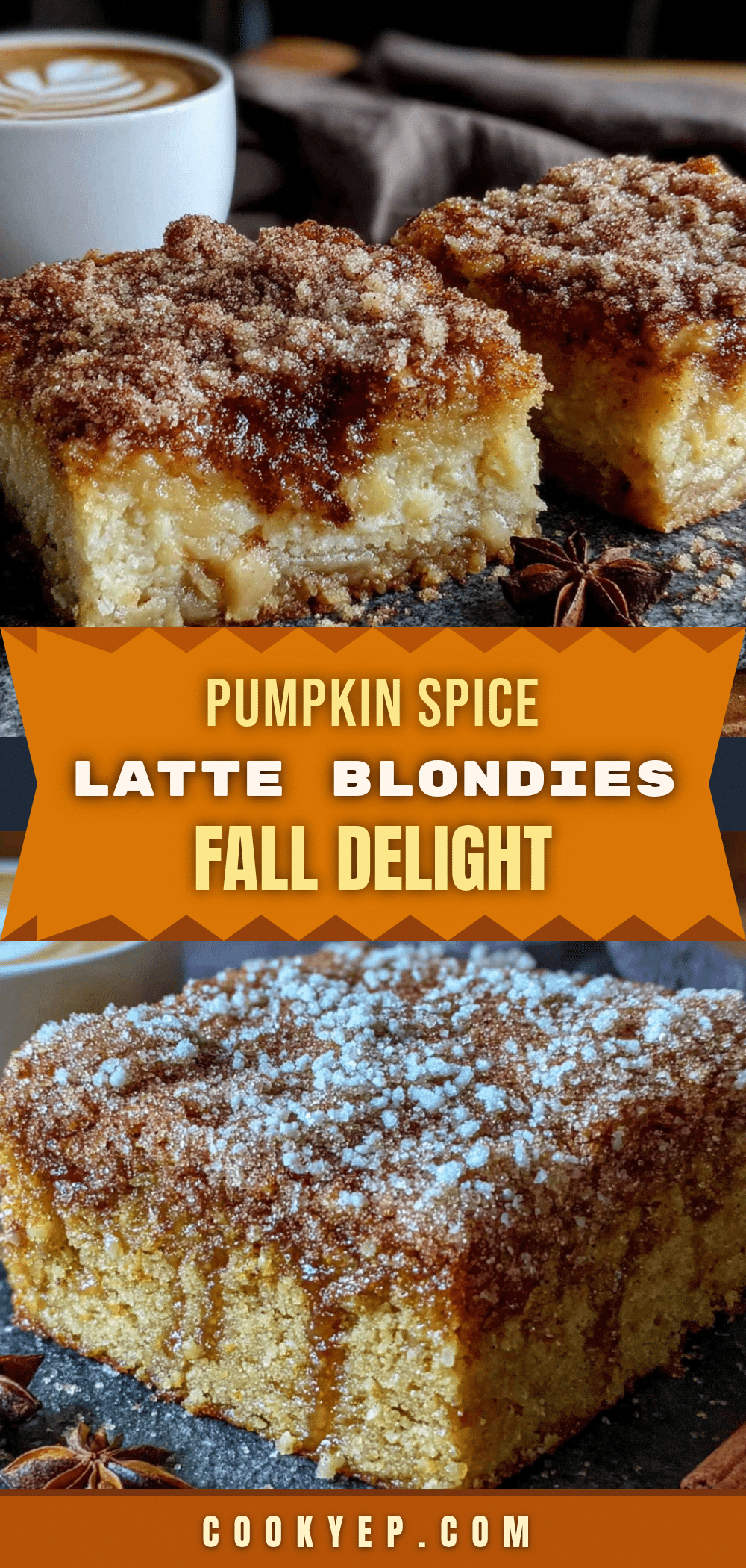 pumpkin spice latte snickerdoodle blondies recipe