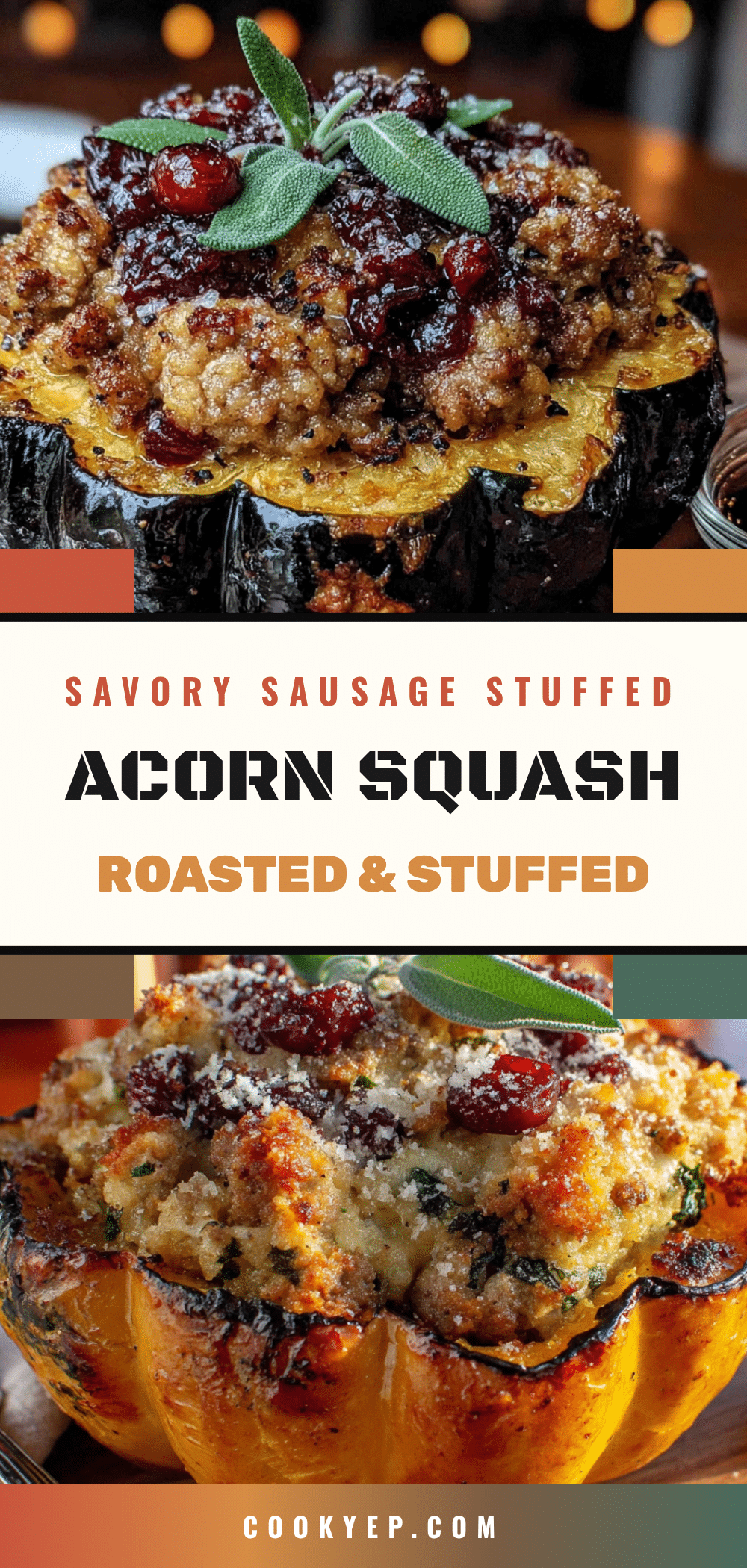 sausage stuffed acorn squash recipe