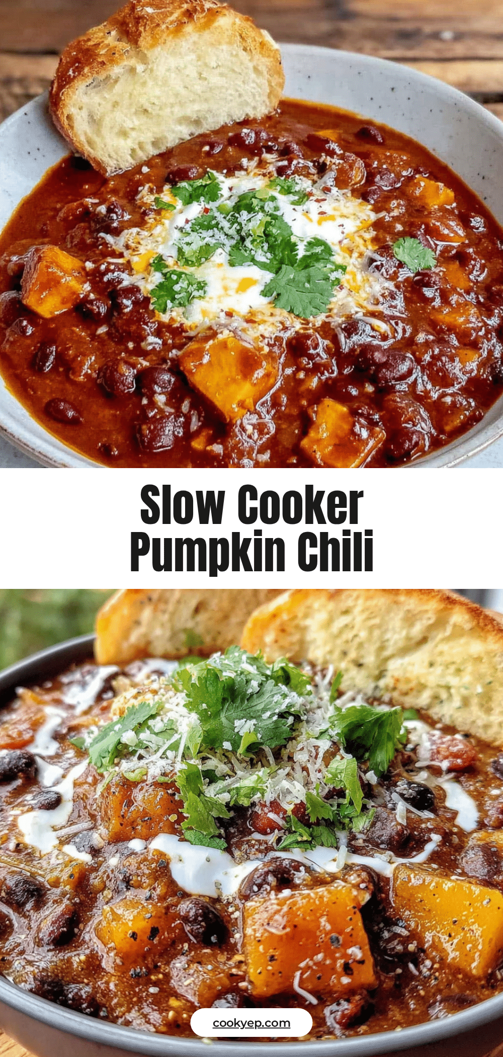 slow cooker pumpkin chili with black beans recipe