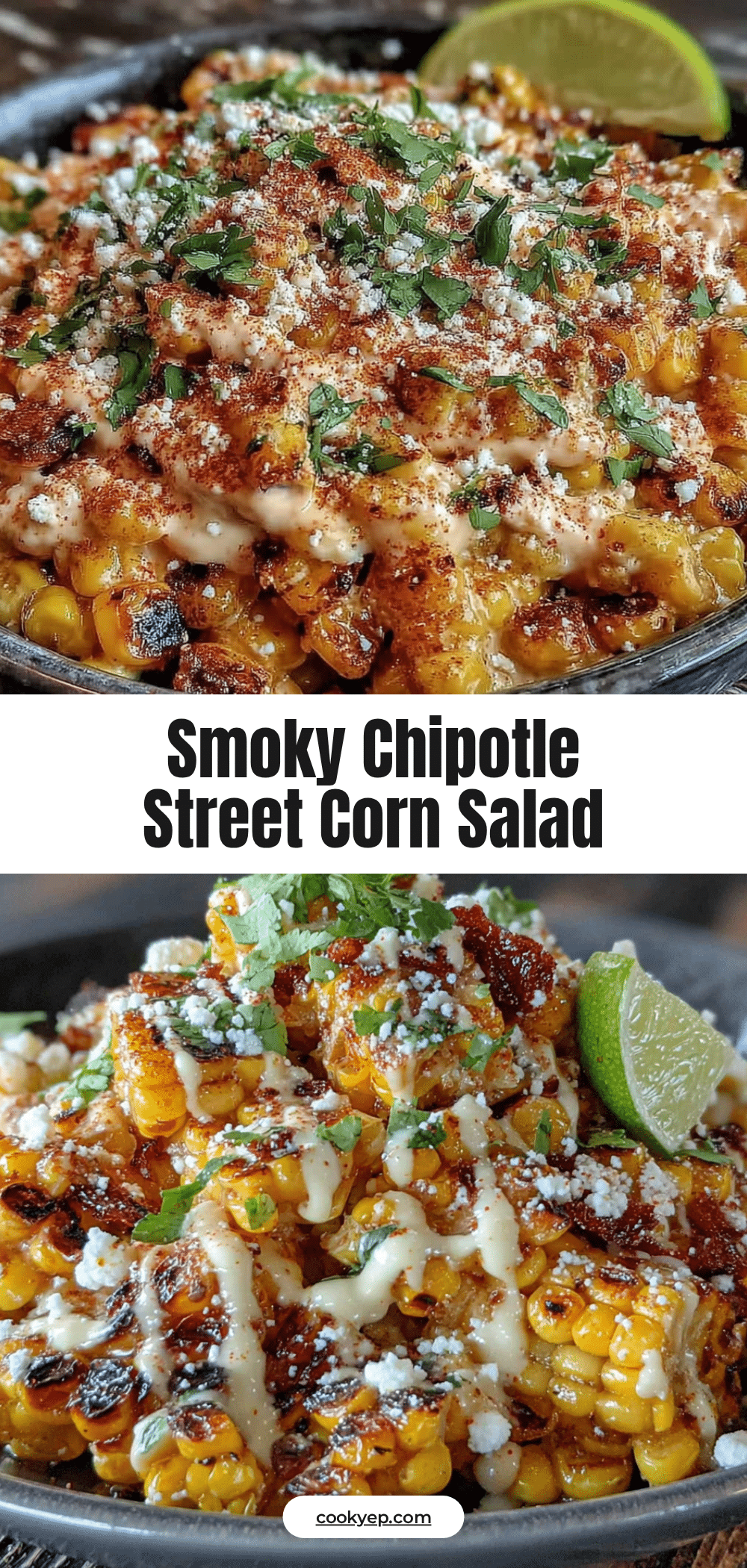 Smoky Chipotle Grilled Street Corn Salad recipe