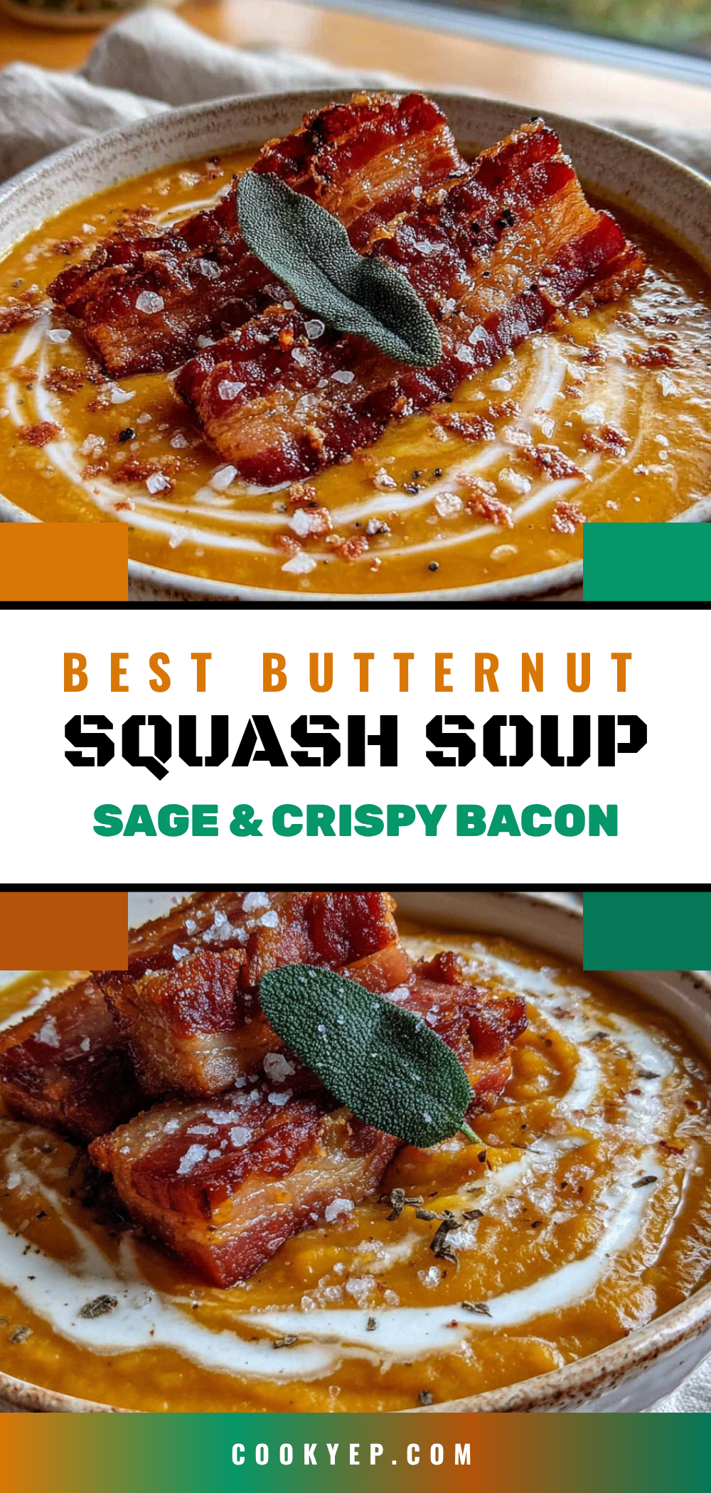 butternut squash sage soup with bacon recipe