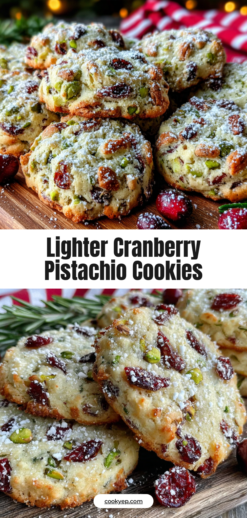 cranberry pistachio Christmas cookies recipe