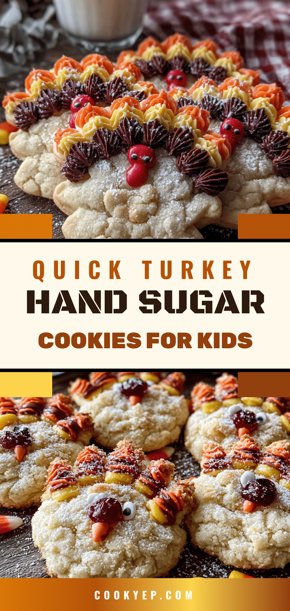 Easy Turkey Hand Cookies Recipe for Kids recipe