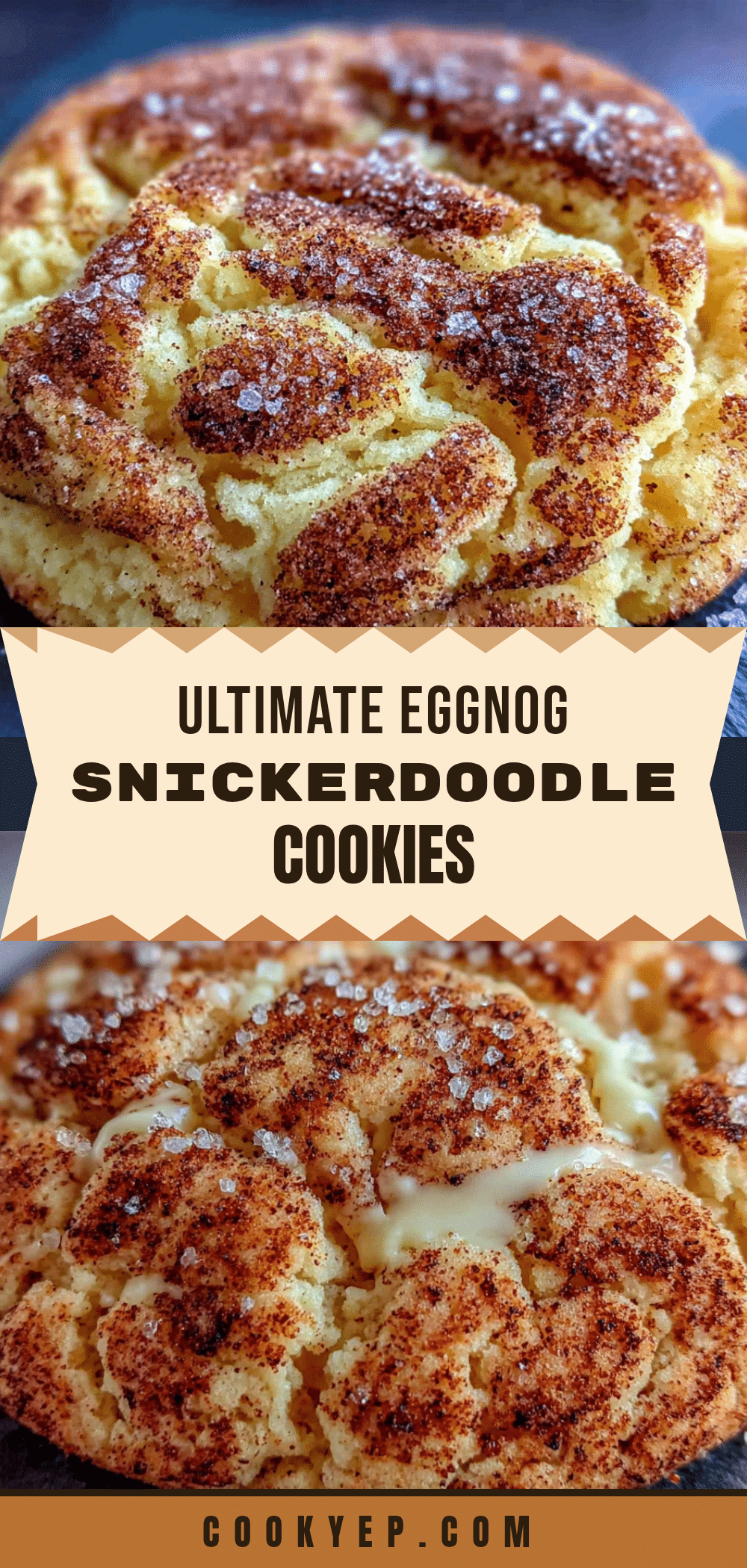 egg nog snickerdoodle cookies recipe